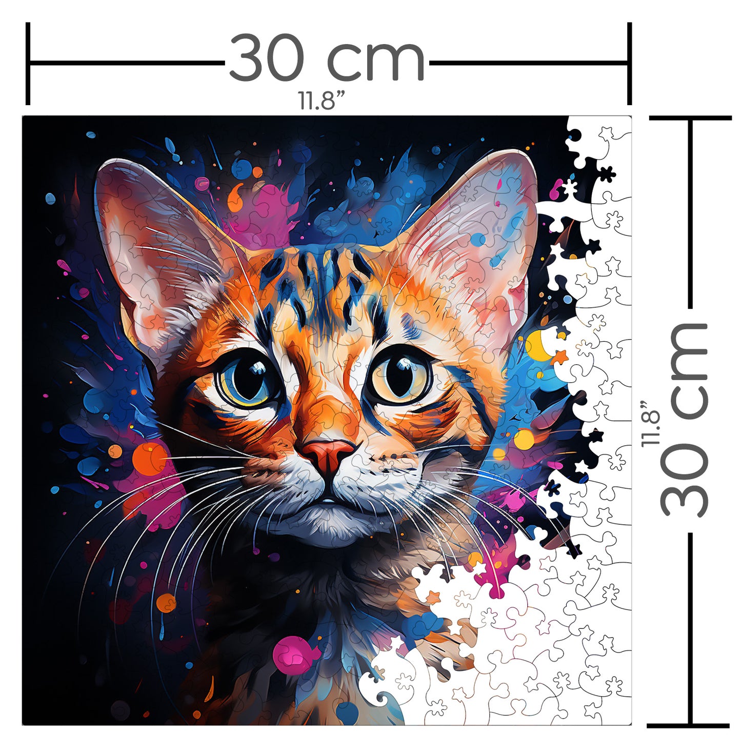 Puzzle cu Pisici - Ocicat 3 - 200 piese - 30 x 30 cm