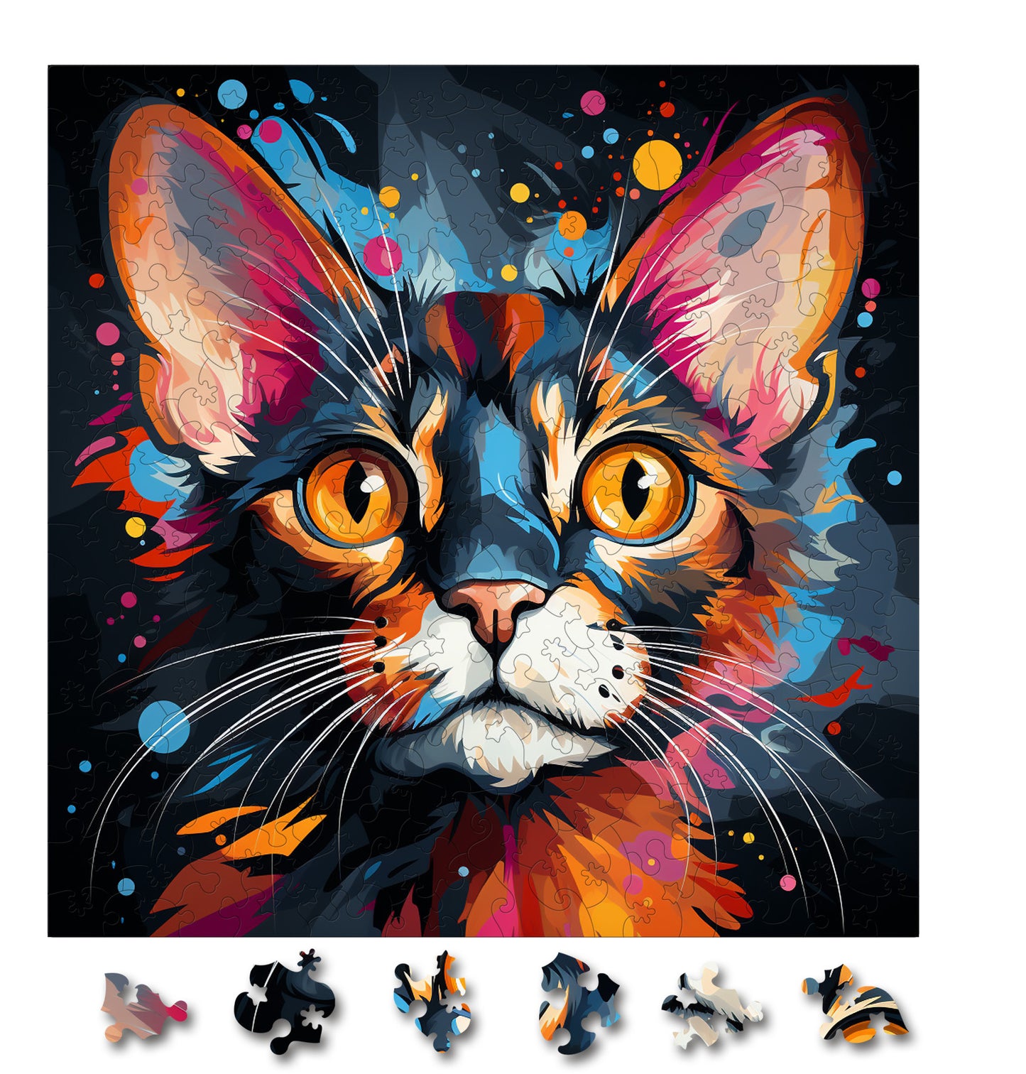 Puzzle cu Pisici - Oriental Bicolor 2 - 200 piese - 30 x 30 cm