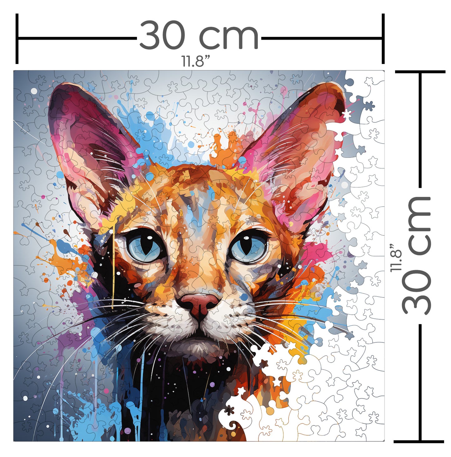 Puzzle cu Pisici - Oriental 1 - 200 piese - 30 x 30 cm