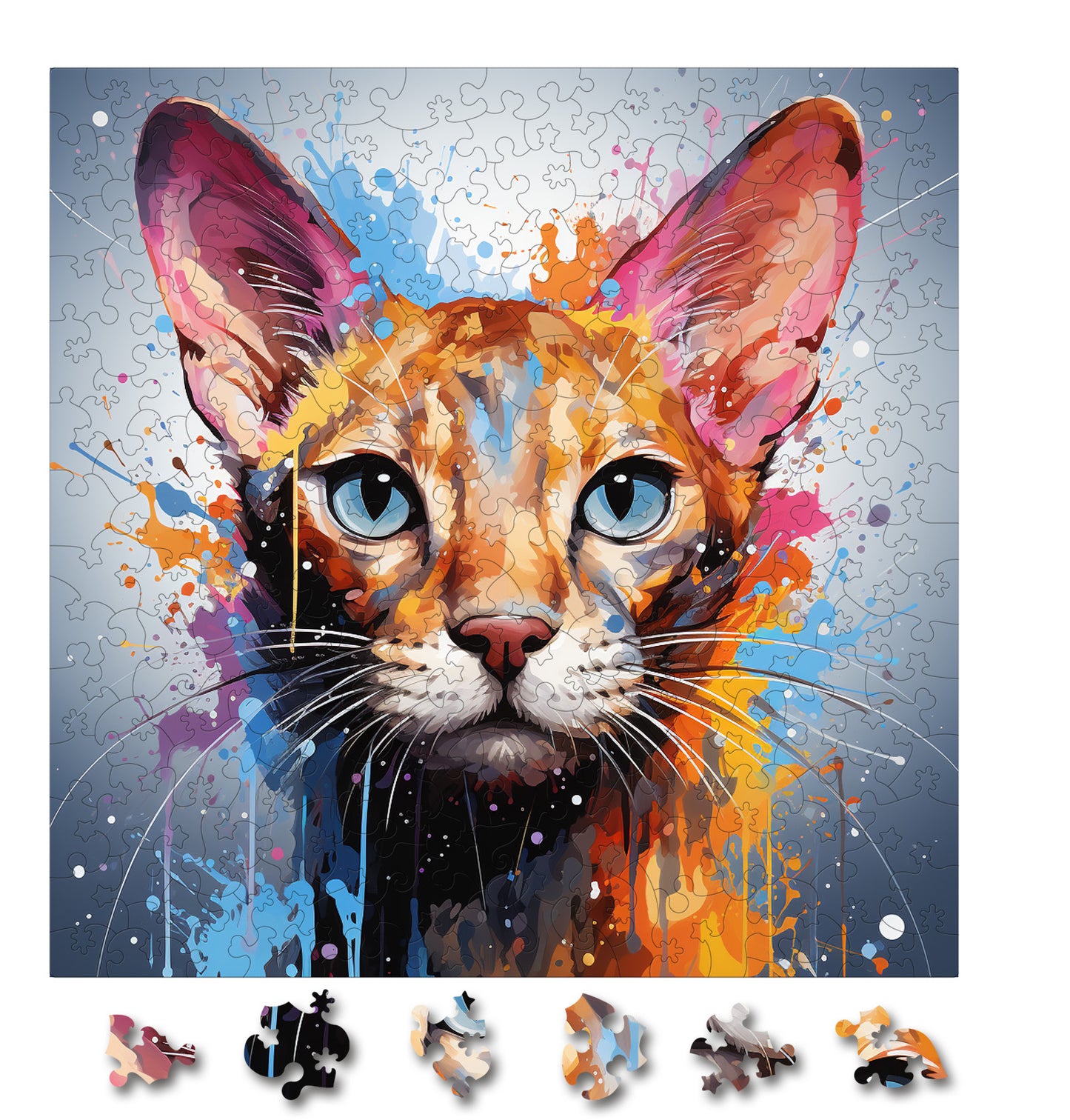 Puzzle cu Pisici - Oriental 1 - 200 piese - 30 x 30 cm