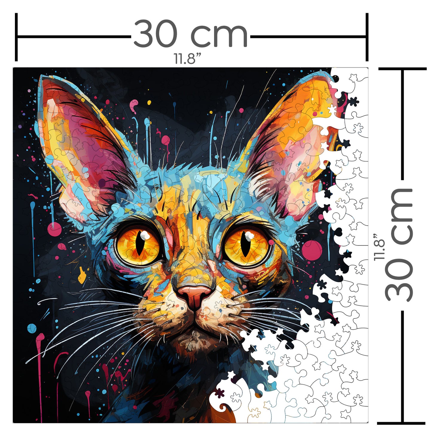 Puzzle cu Pisici - Oriental 2 - 200 piese - 30 x 30 cm