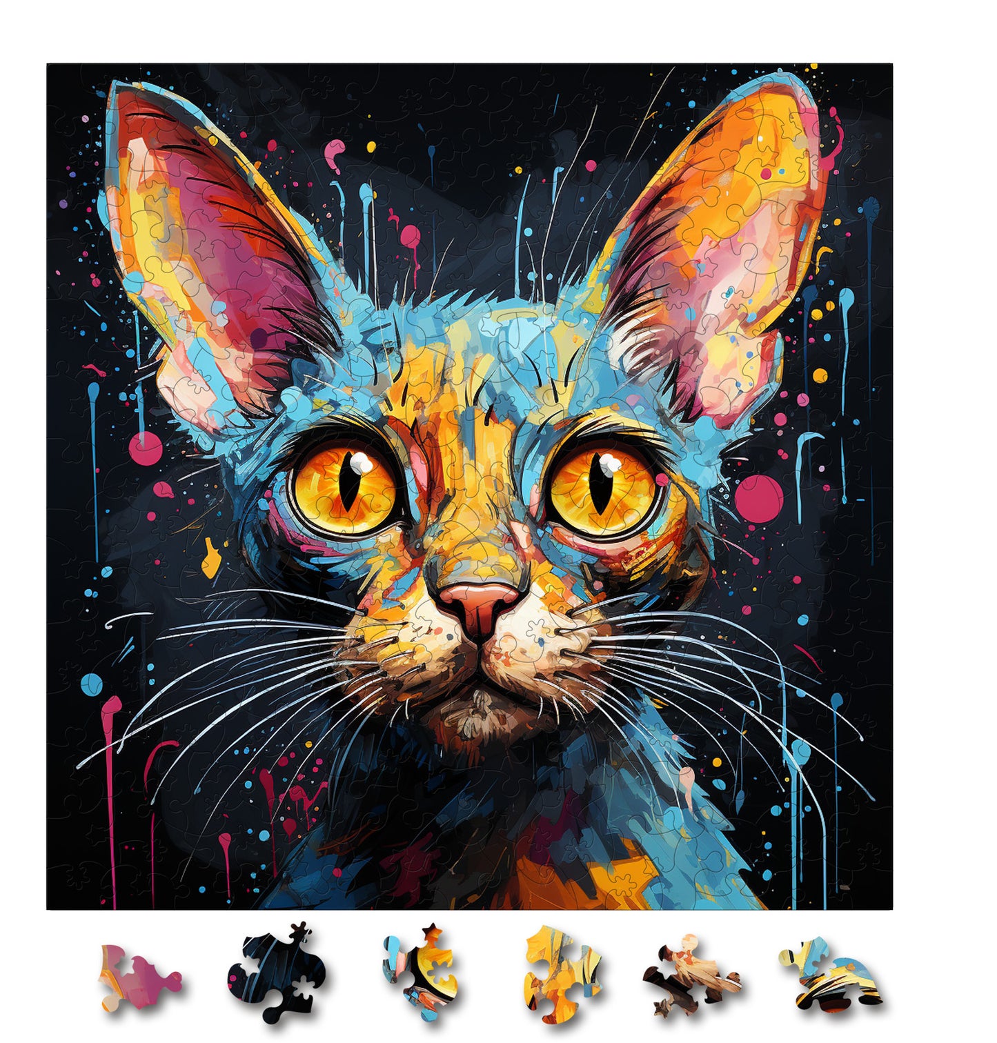 Puzzle cu Pisici - Oriental 2 - 200 piese - 30 x 30 cm