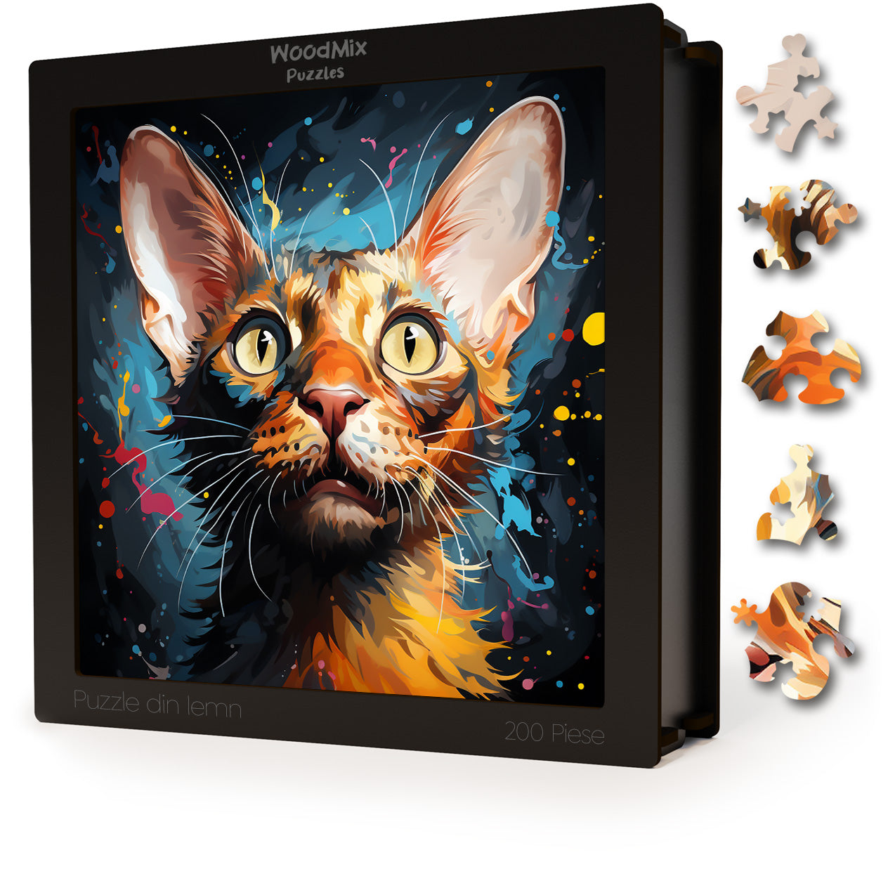 Puzzle cu Pisici - Oriental 3 - 200 piese - 30 x 30 cm