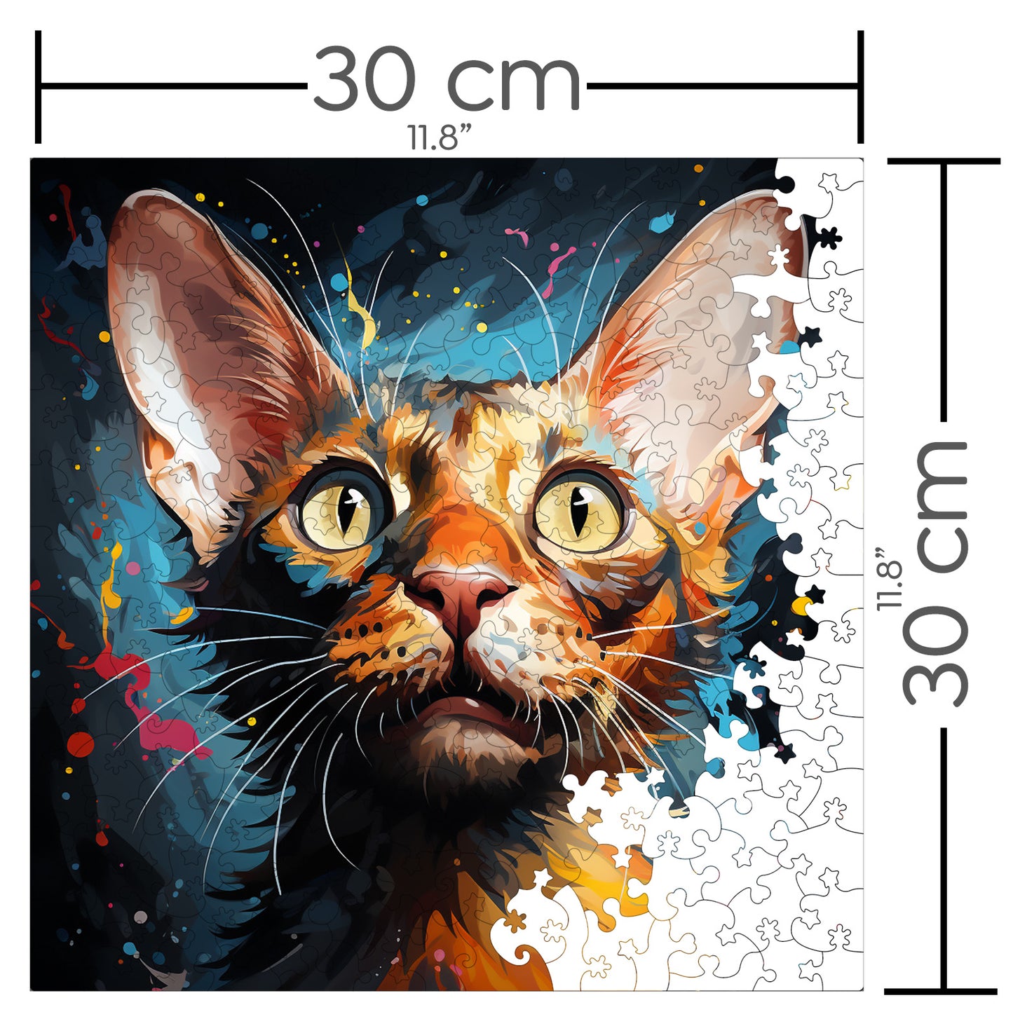 Puzzle cu Pisici - Oriental 3 - 200 piese - 30 x 30 cm