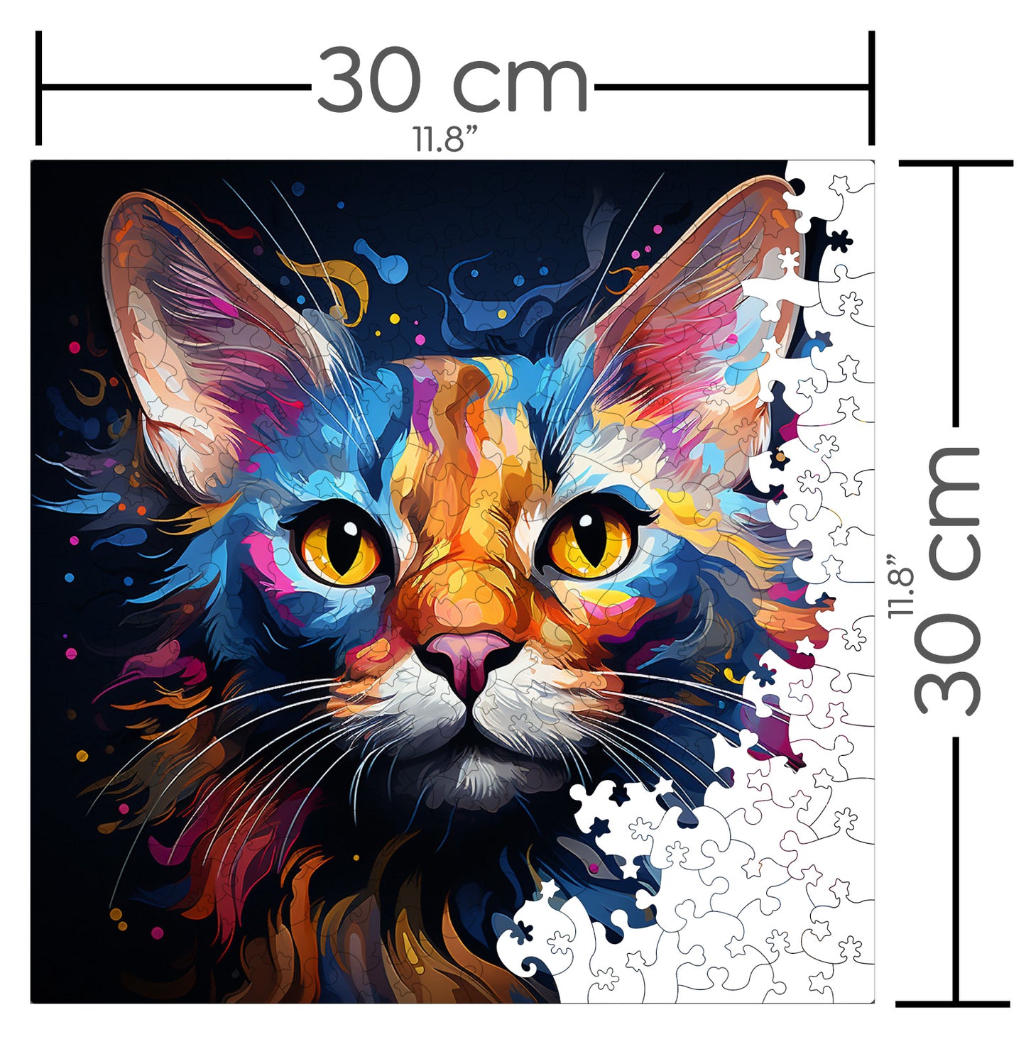 Puzzle cu Pisici - Oriental 4 - 200 piese - 30 x 30 cm