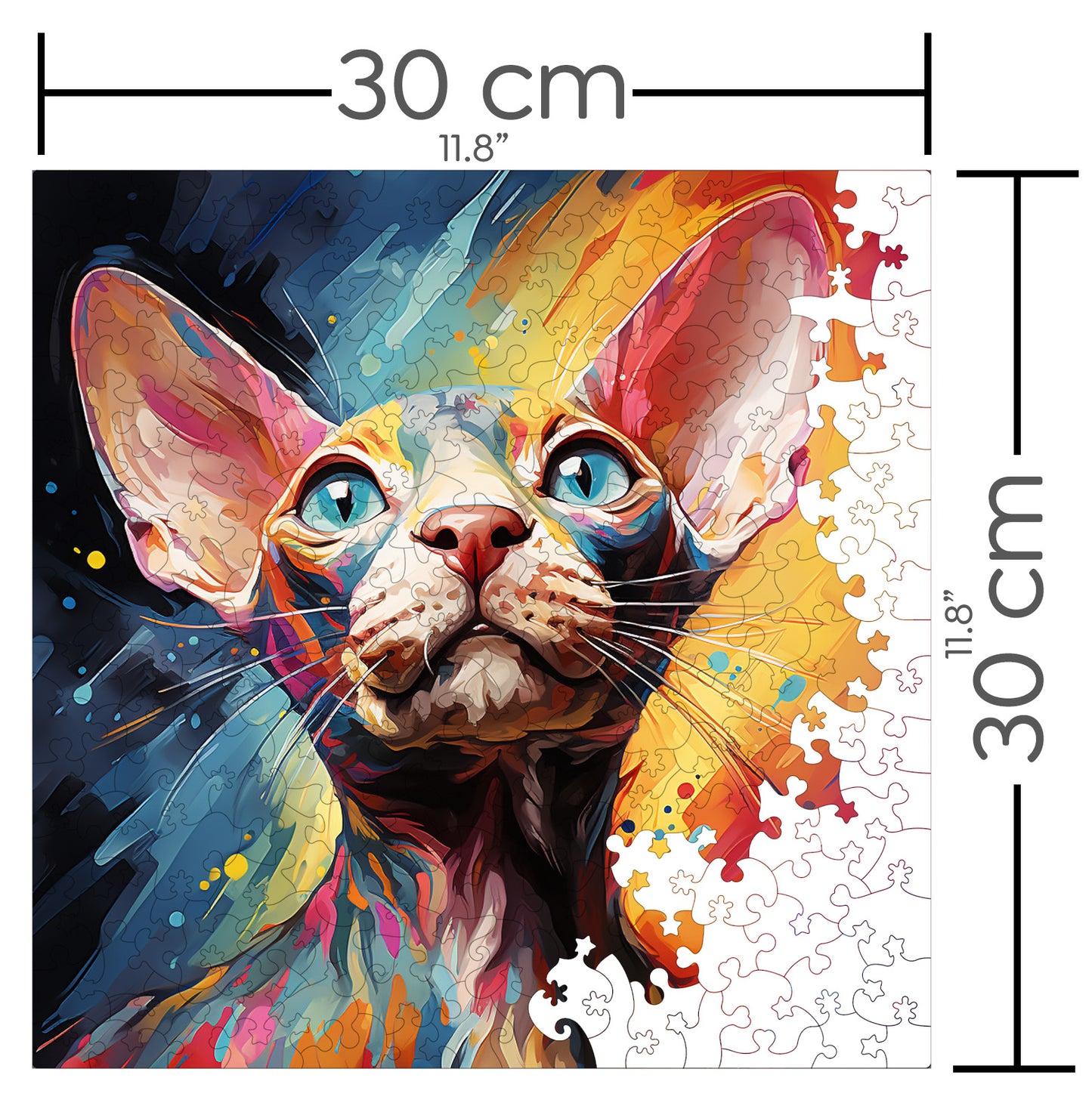 Puzzle cu Pisici - Peterbald 1 - 200 piese - 30 x 30 cm