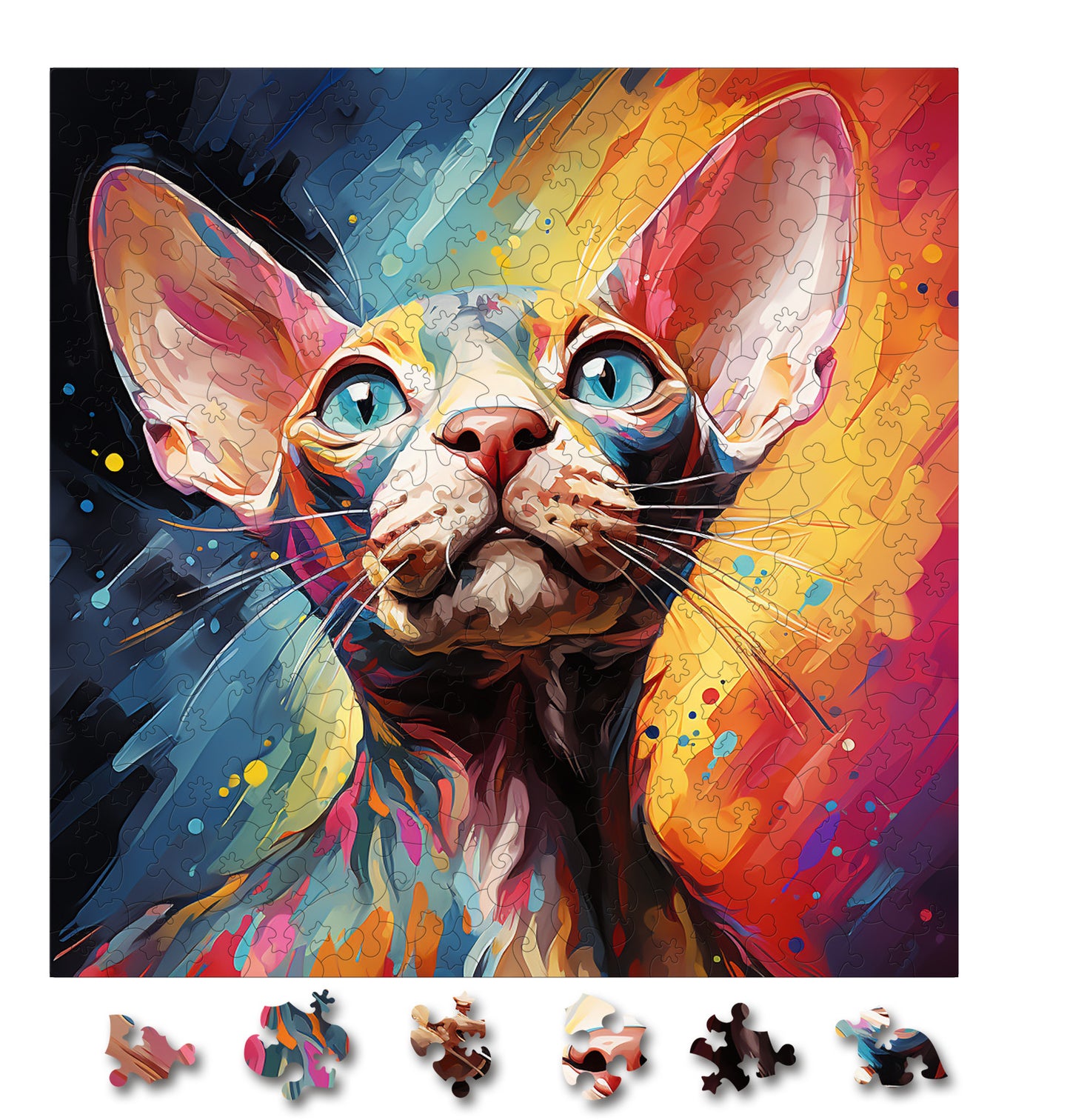 Puzzle cu Pisici - Peterbald 1 - 200 piese - 30 x 30 cm
