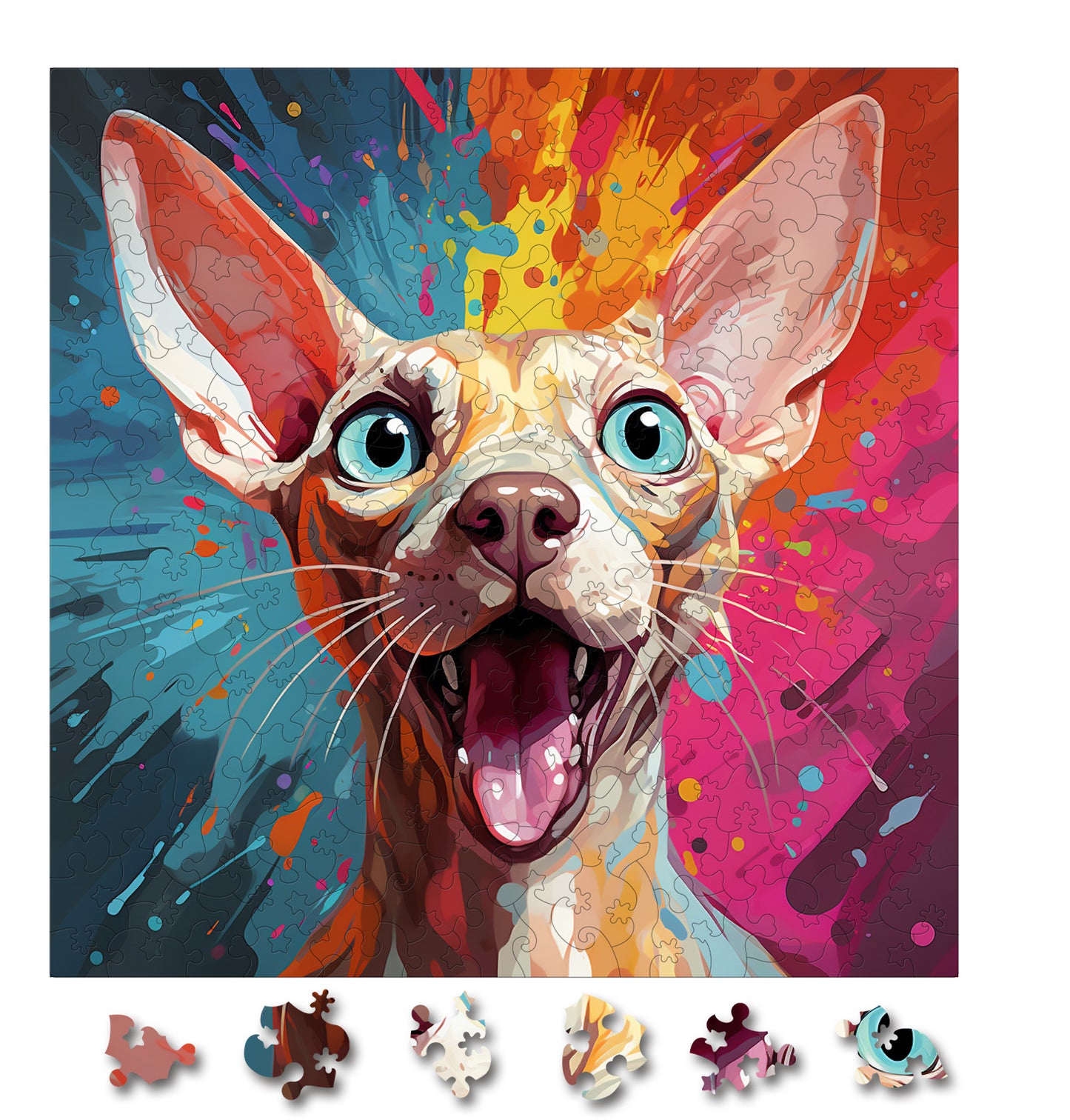 Puzzle cu Pisici - Peterbald 2 - 200 piese - 30 x 30 cm