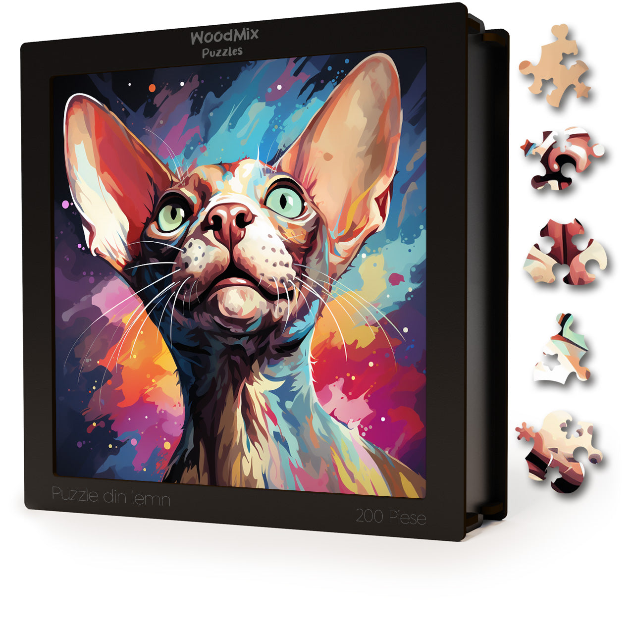 Puzzle cu Pisici - Peterbald 3 - 200 piese - 30 x 30 cm