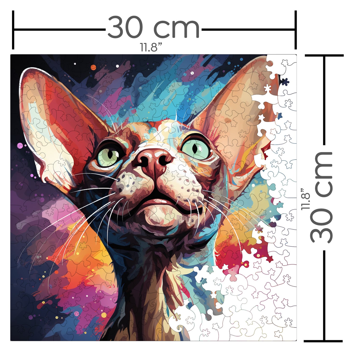 Puzzle cu Pisici - Peterbald 3 - 200 piese - 30 x 30 cm