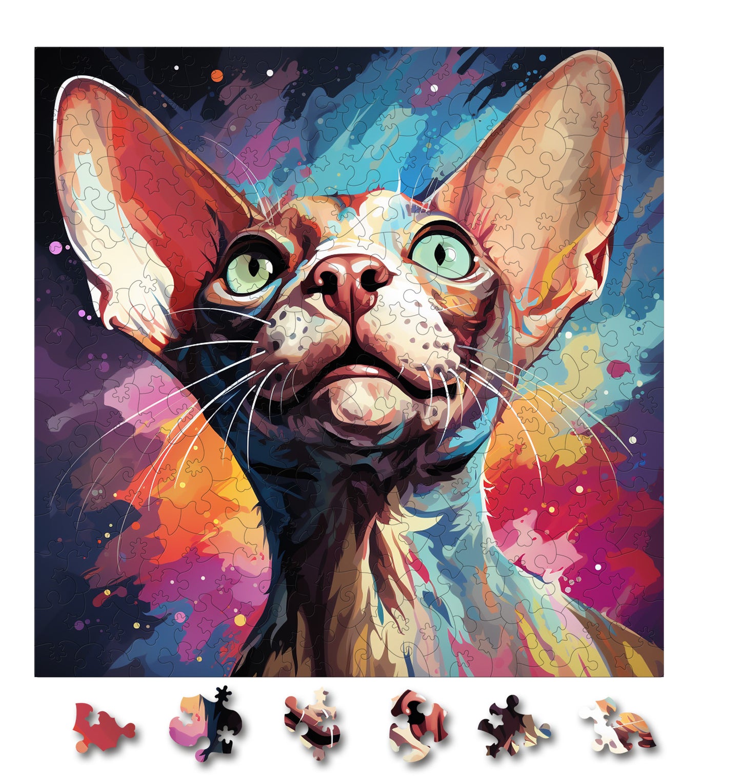Puzzle cu Pisici - Peterbald 3 - 200 piese - 30 x 30 cm