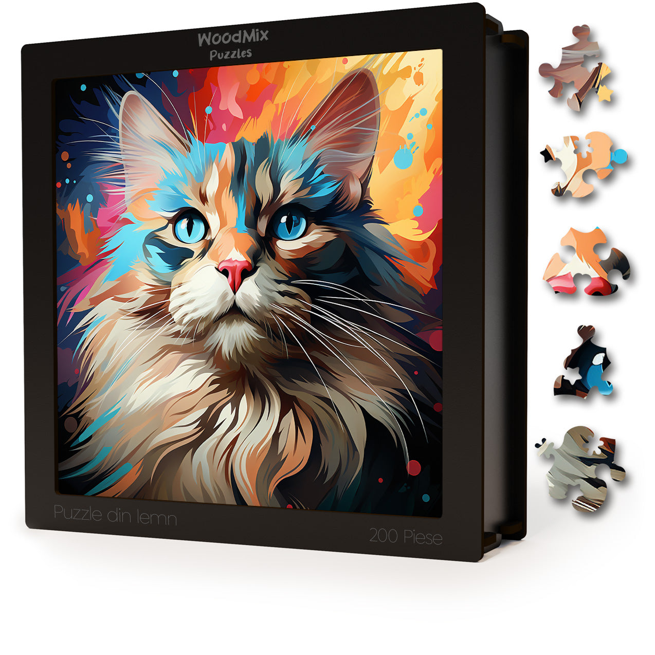 Puzzle cu Pisici - Ragdoll 3 - 200 piese - 30 x 30 cm