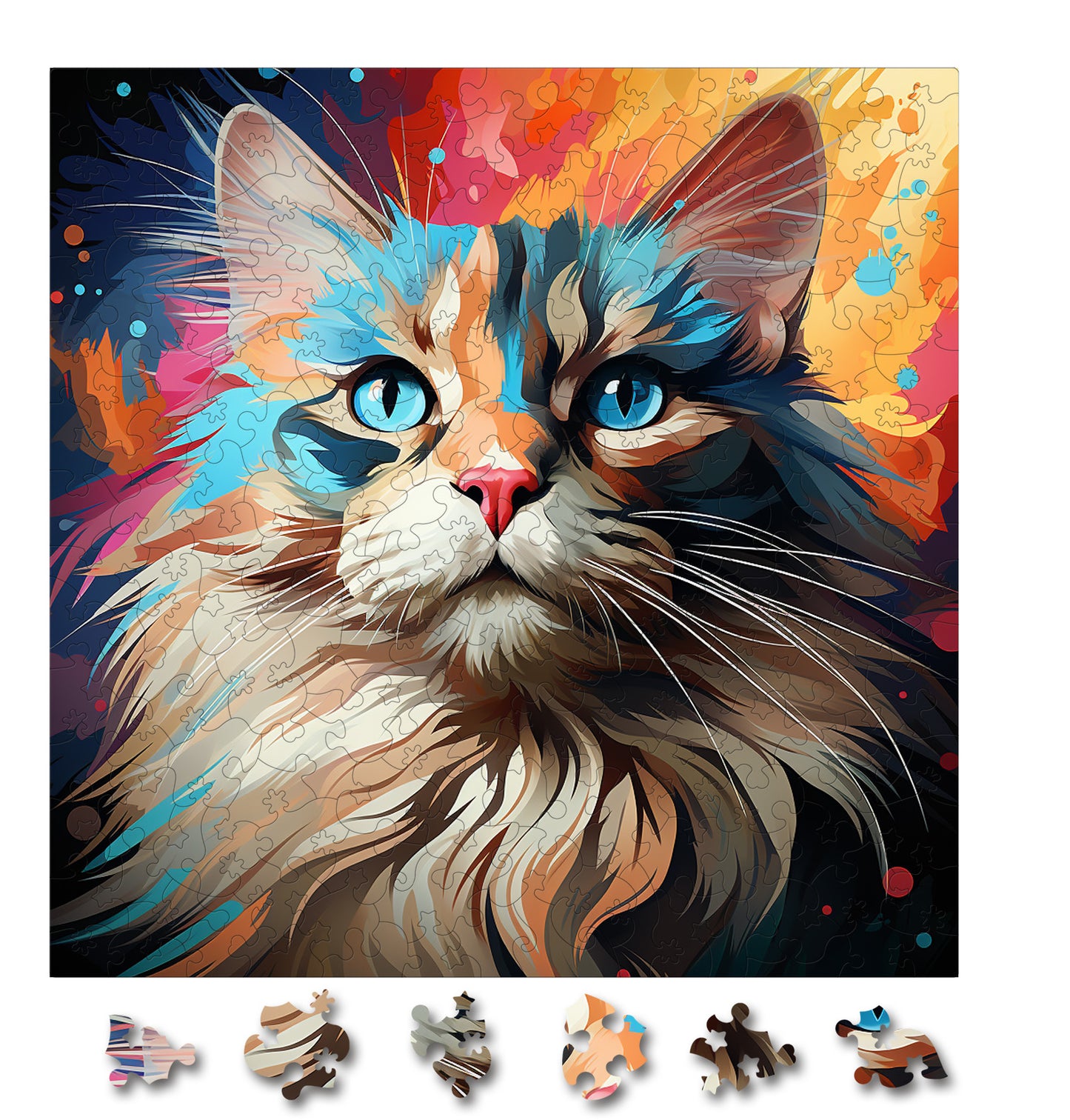 Puzzle cu Pisici - Ragdoll 3 - 200 piese - 30 x 30 cm