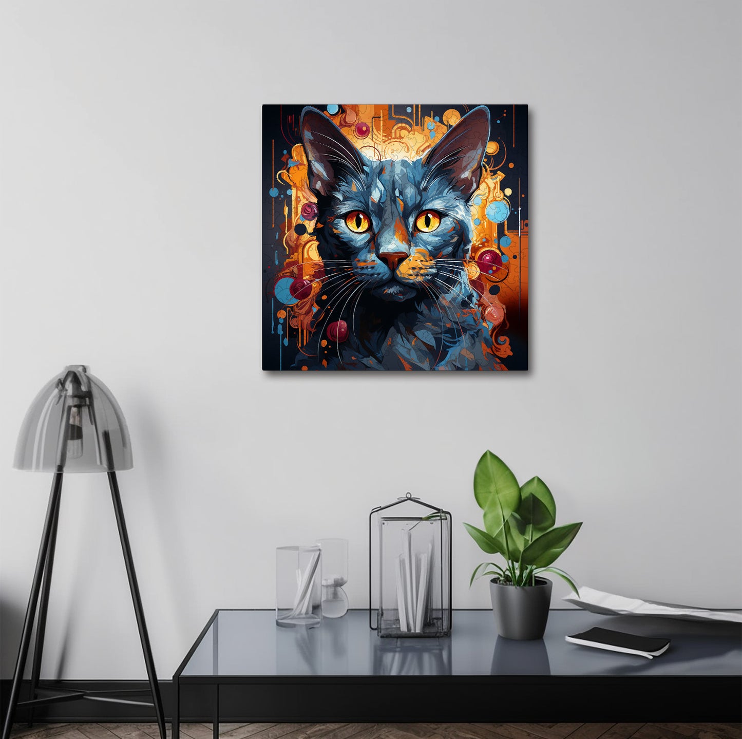 Puzzle cu Pisici - Russian Blue 1- 200 piese - 30 x 30 cm