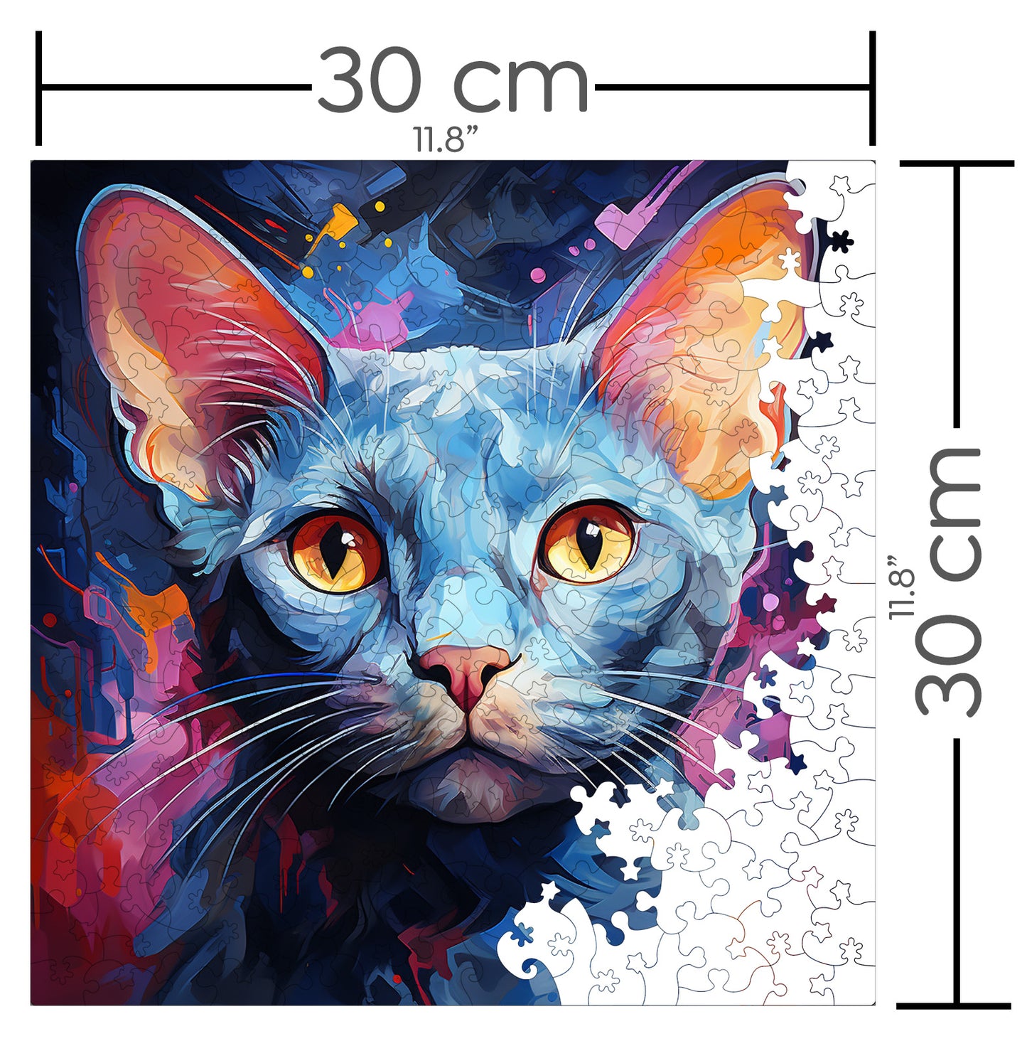 Puzzle cu Pisici - Russian Blue 2 - 200 piese - 30 x 30 cm