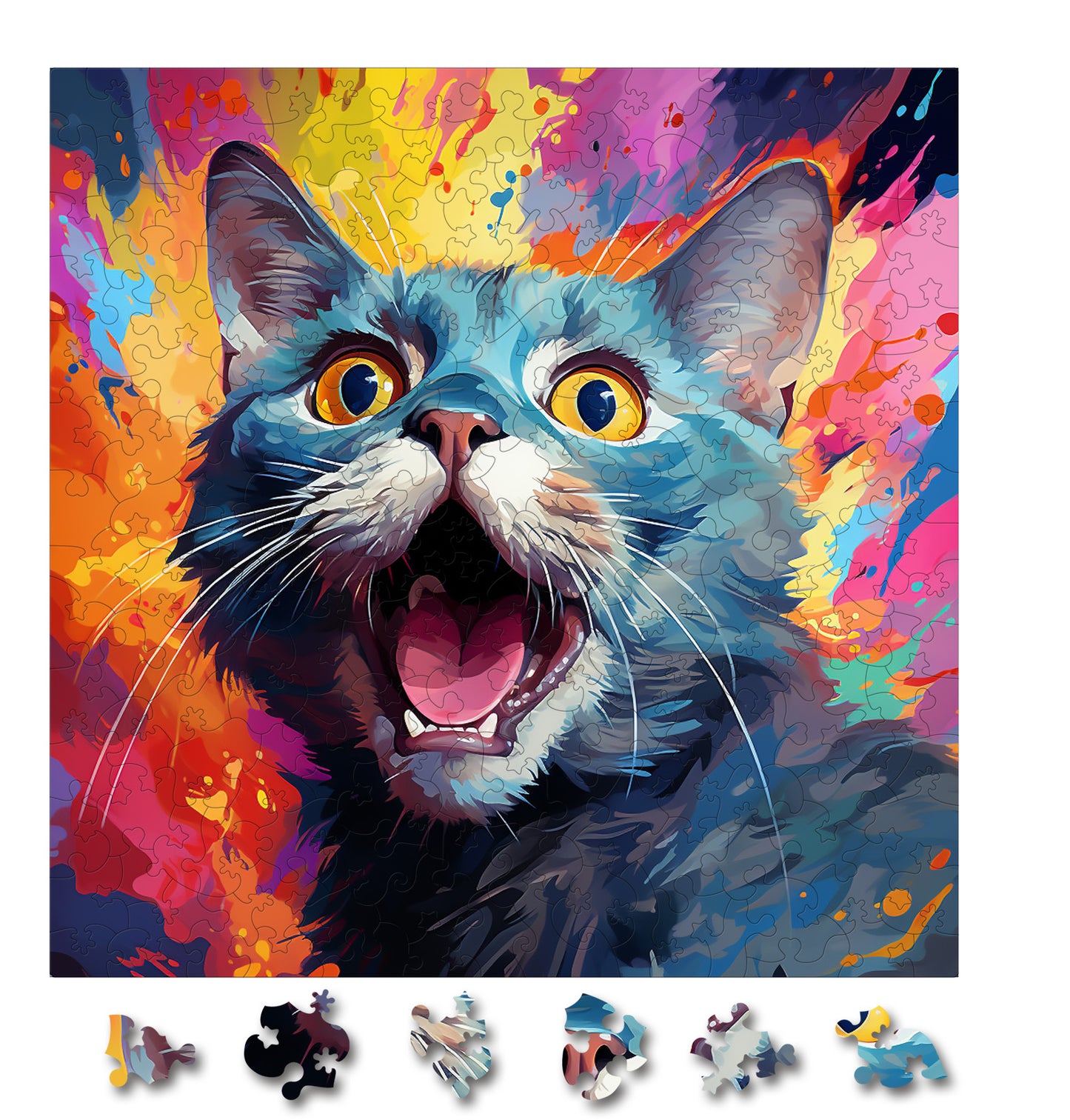 Puzzle cu Pisici - Russian Blue 3 - 200 piese - 30 x 30 cm