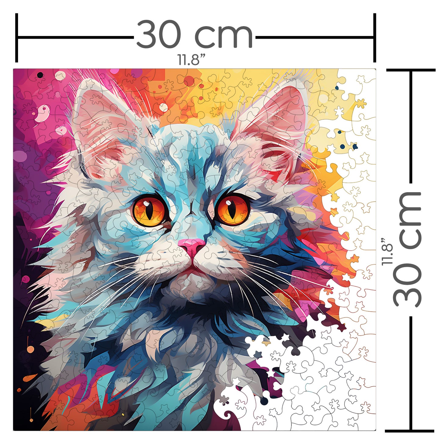 Puzzle cu Pisici - Selkirk Rex 1 - 200 piese - 30 x 30 cm
