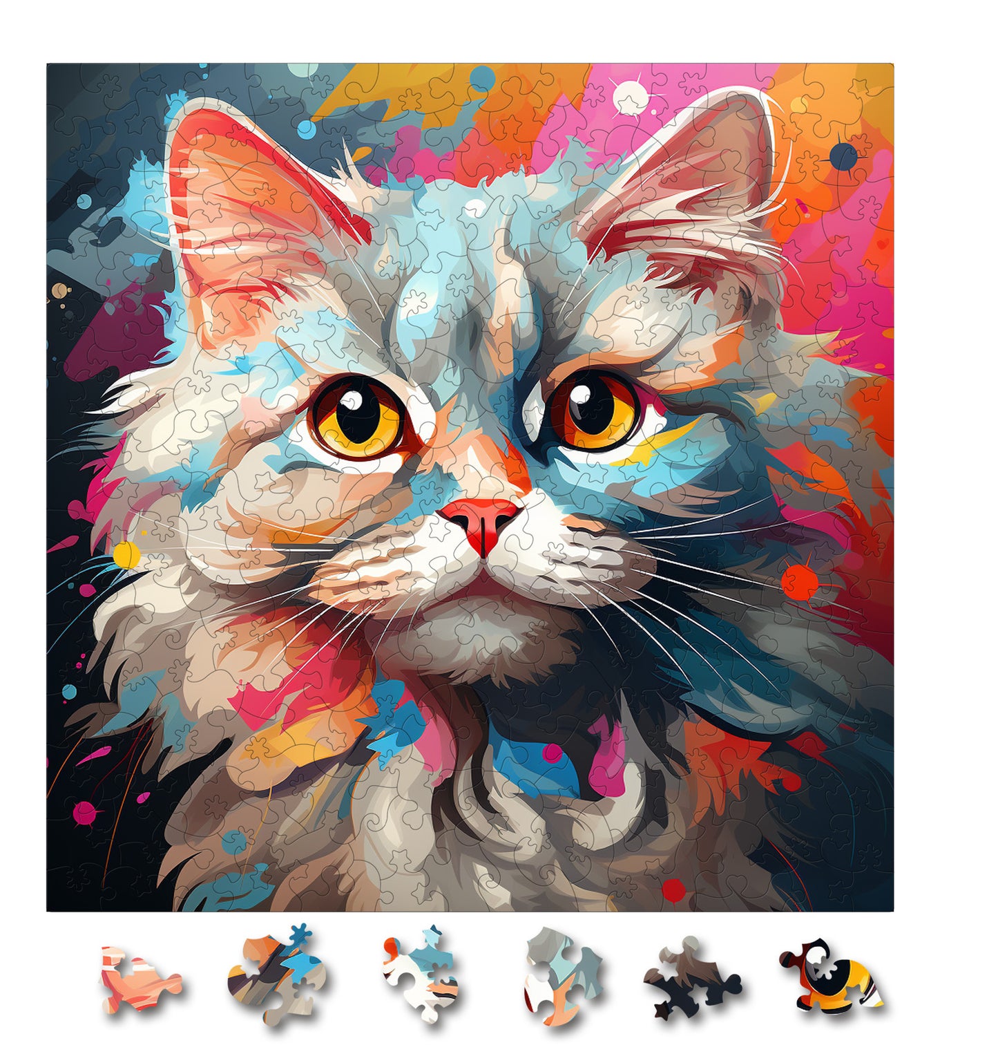 Puzzle cu Pisici - Selkirk Rex 2 - 200 piese - 30 x 30 cm