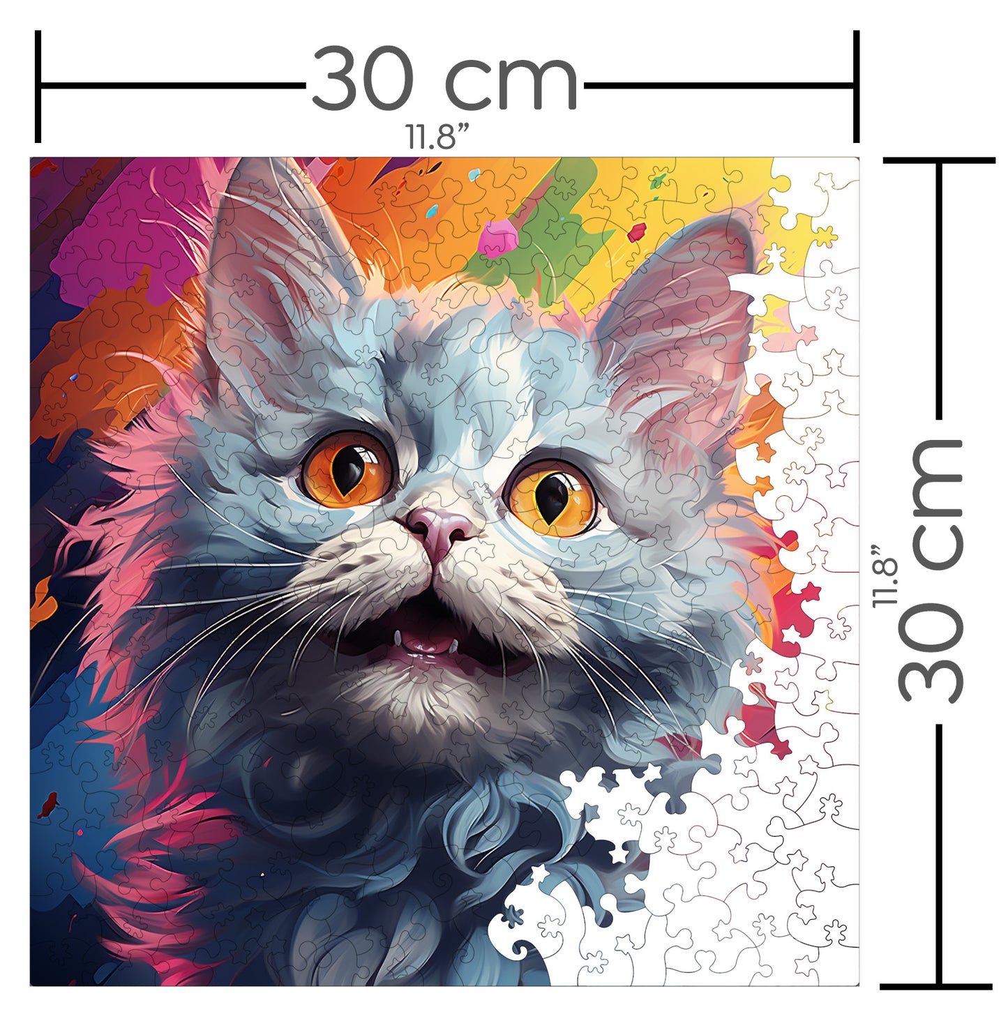 Puzzle cu Pisici - Selkirk Rex 3 - 200 piese - 30 x 30 cm