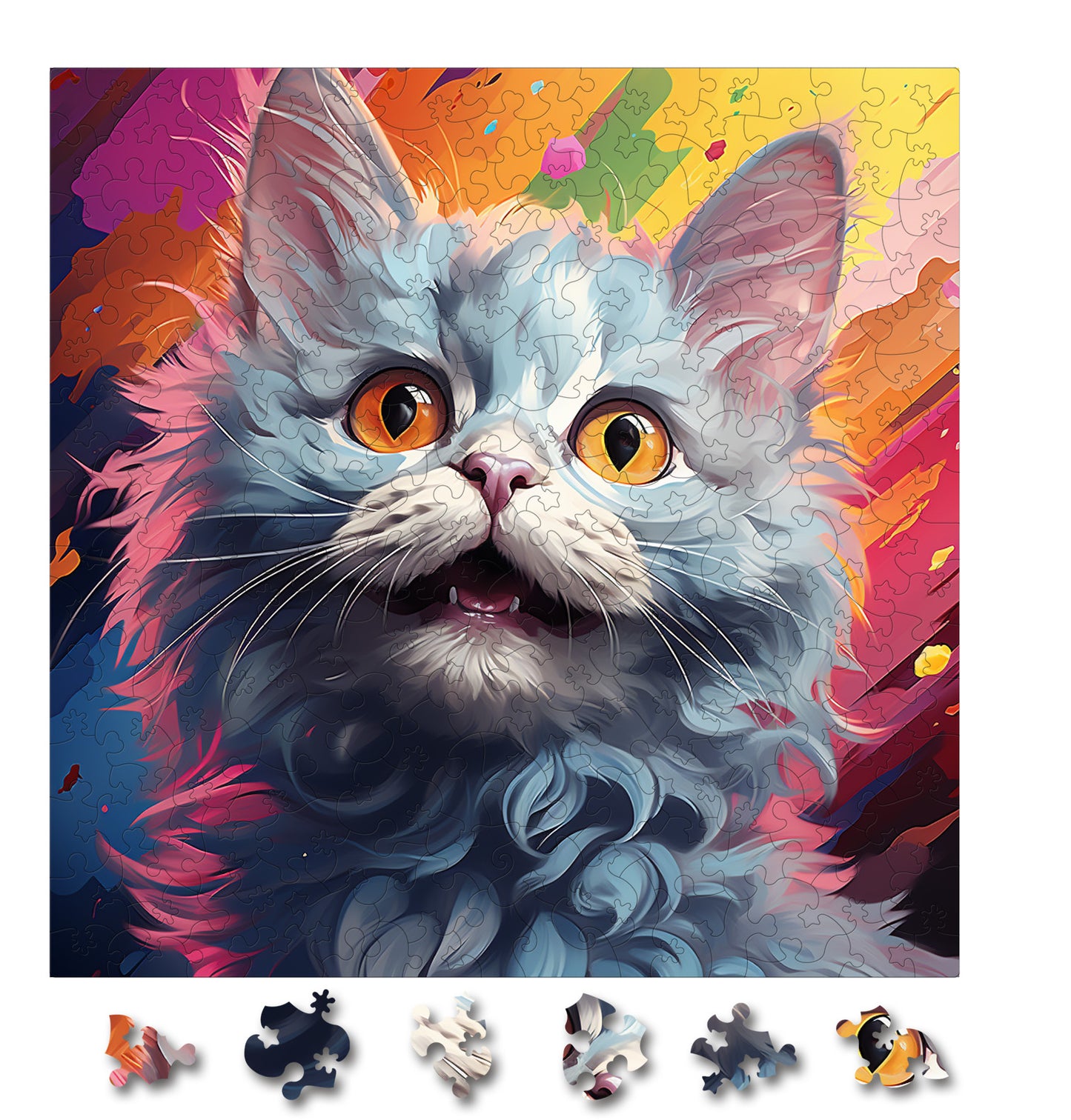 Puzzle cu Pisici - Selkirk Rex 3 - 200 piese - 30 x 30 cm