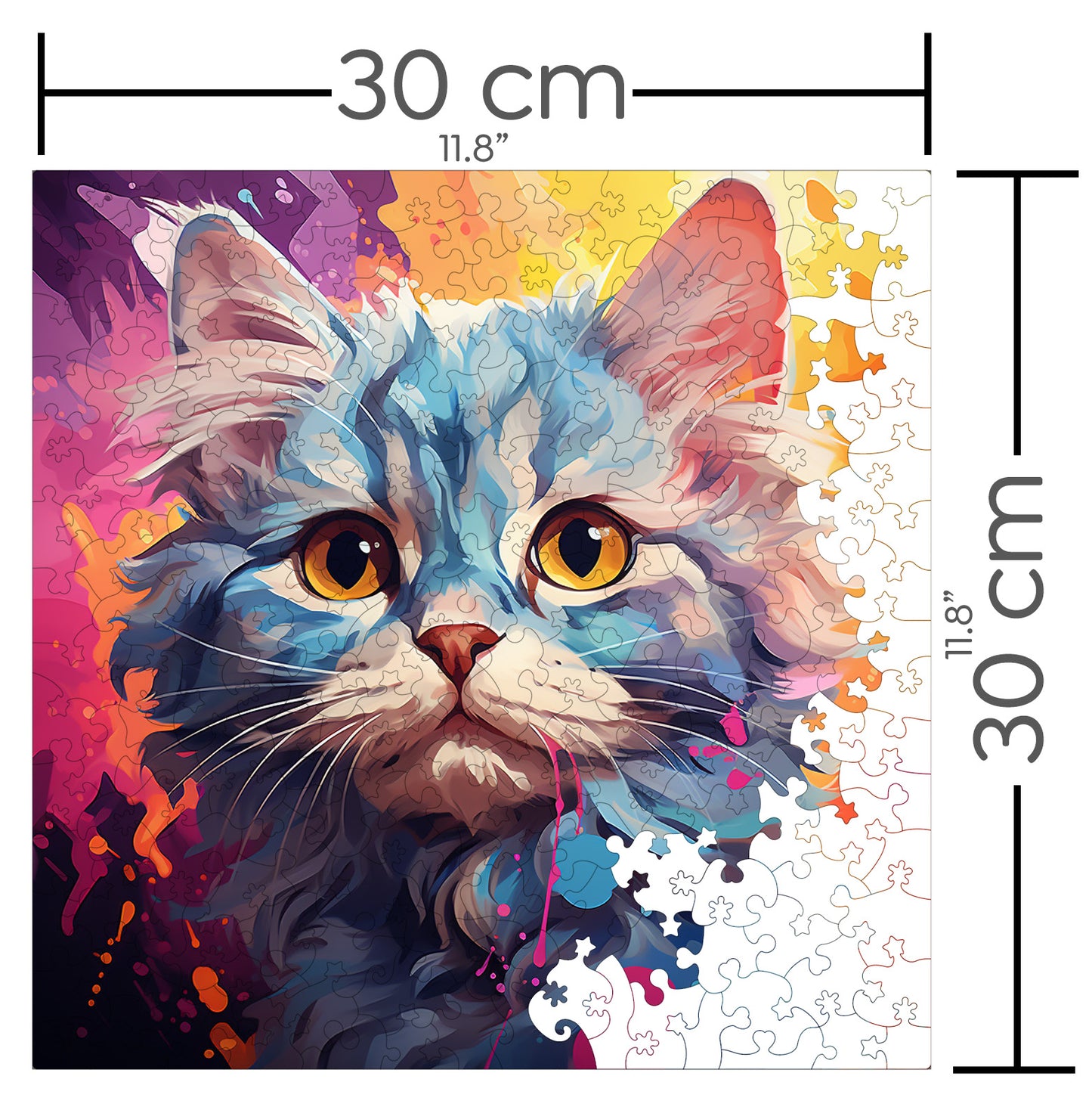 Puzzle cu Pisici - Selkirk Rex 4 - 200 piese - 30 x 30 cm