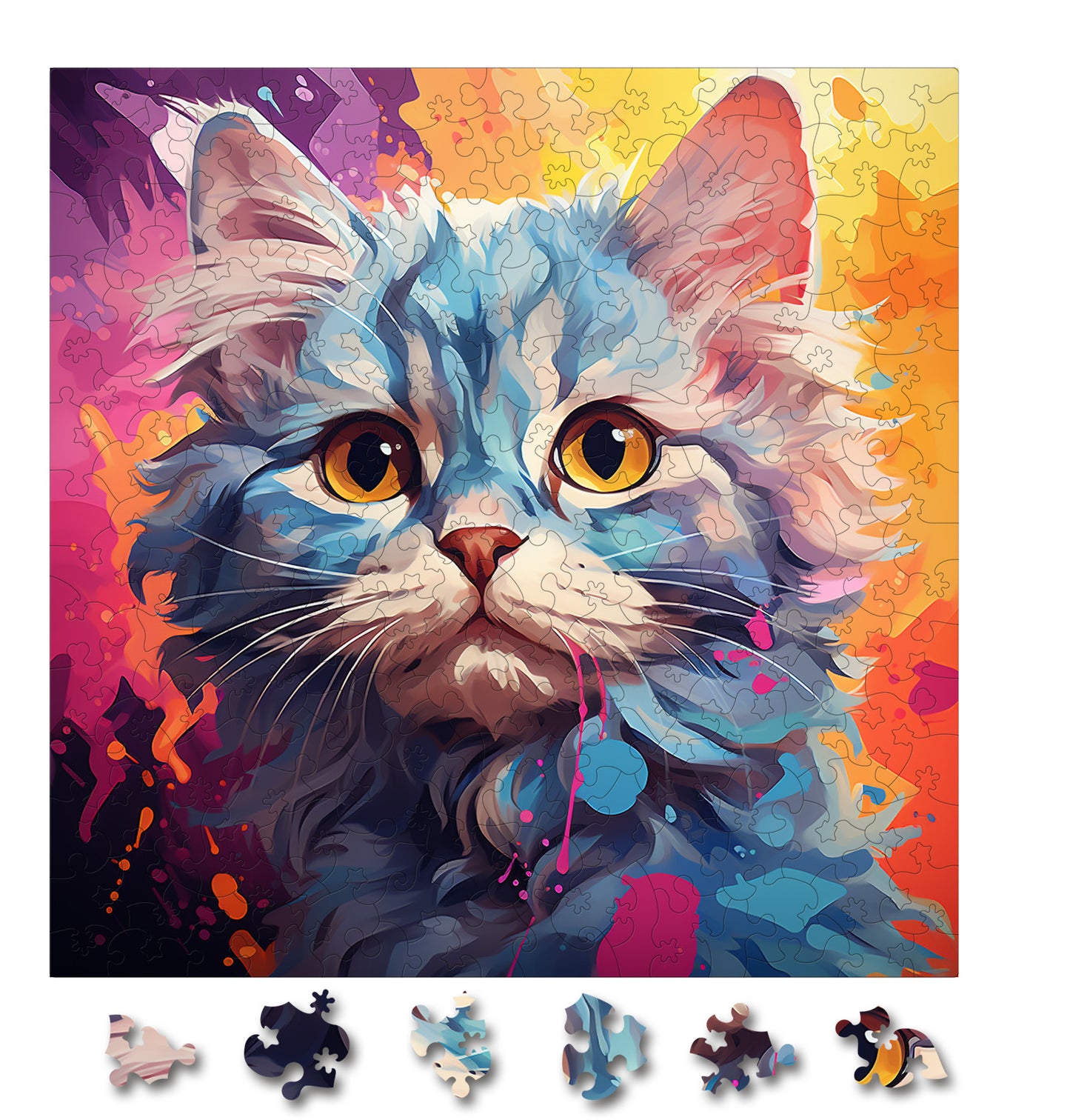 Puzzle cu Pisici - Selkirk Rex 4 - 200 piese - 30 x 30 cm