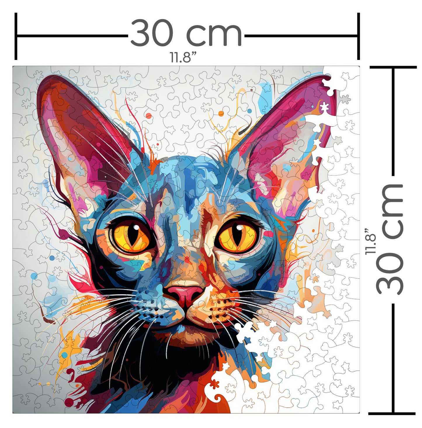 Puzzle cu Pisici - Siamese 3 - 200 piese - 30 x 30 cm