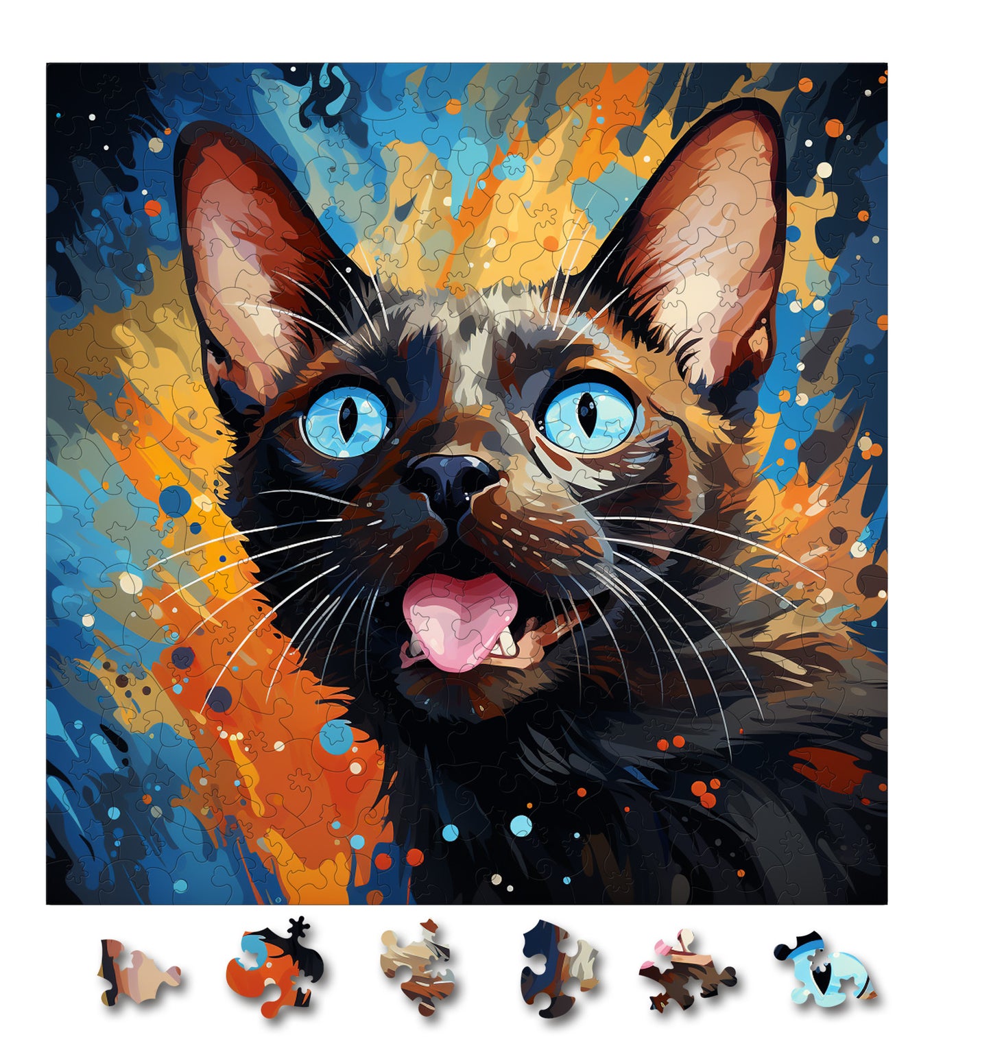Puzzle cu Pisici - Siamese 4 - 200 piese - 30 x 30 cm