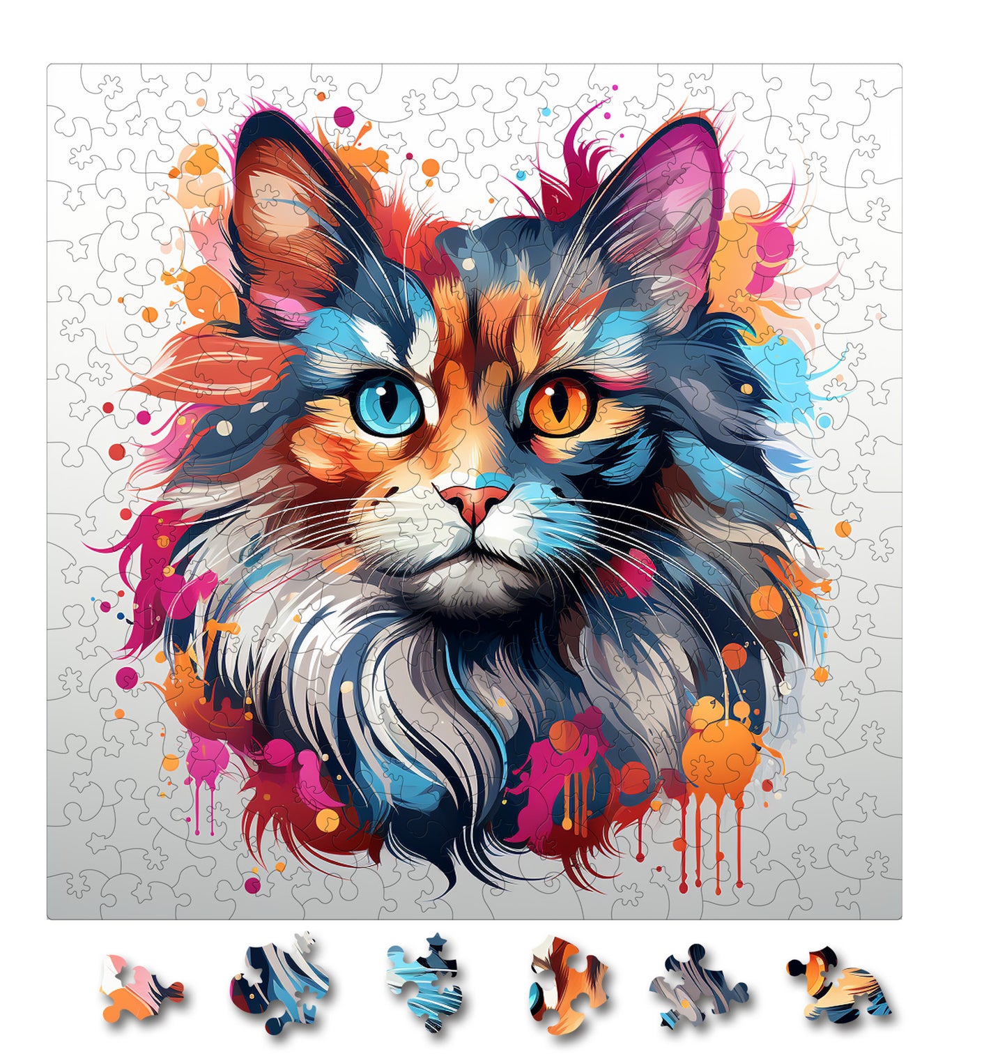 Puzzle cu Pisici - Somali 4 - 200 piese - 30 x 30 cm