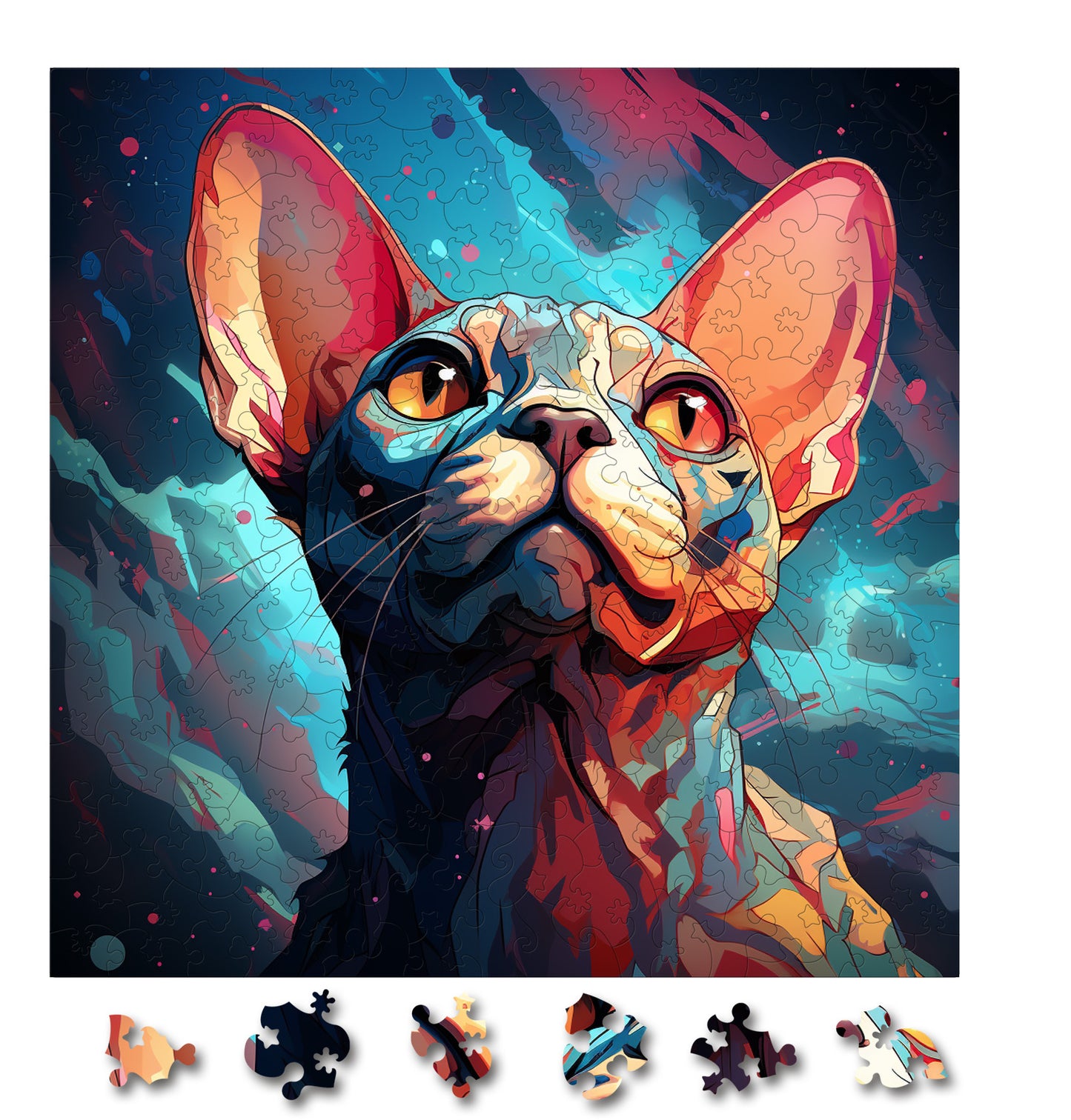 Puzzle cu Pisici - Sphynx 1 - 200 piese - 30 x 30 cm