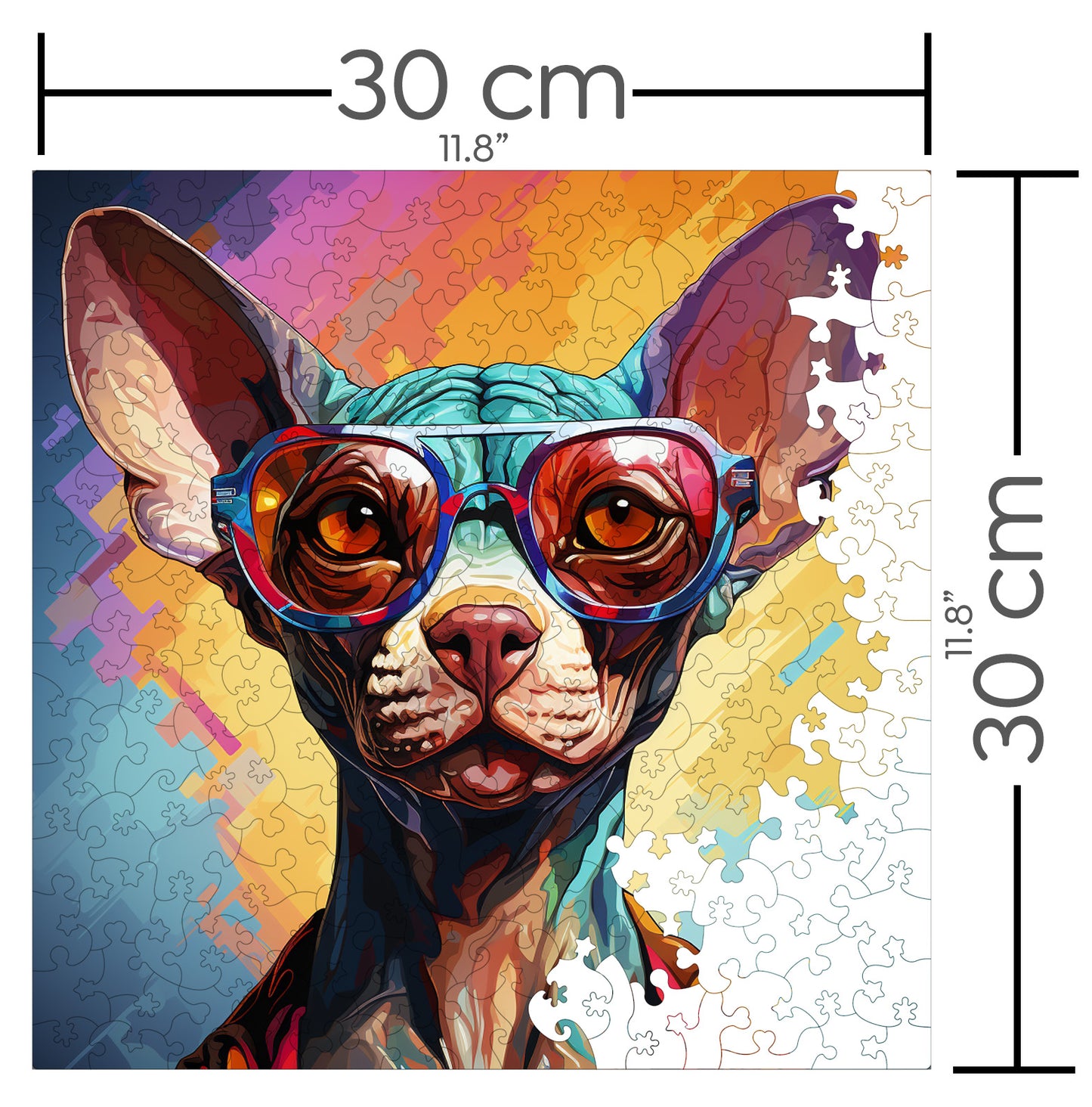 Puzzle cu Pisici - Sphynx 3 - 200 piese - 30 x 30 cm