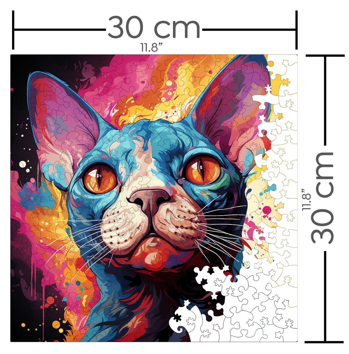 Puzzle cu Pisici - Sphynx 4 - 200 piese - 30 x 30 cm