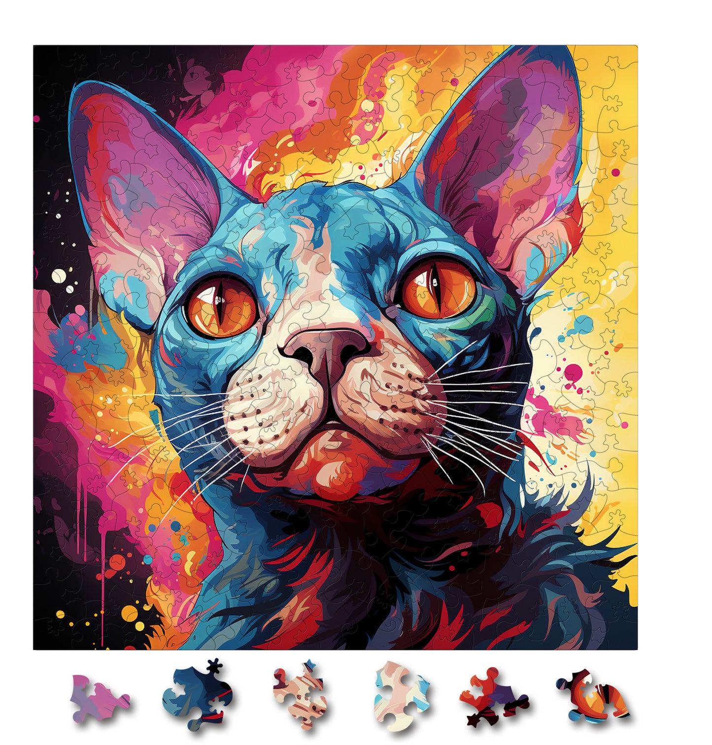 Puzzle cu Pisici - Sphynx 4 - 200 piese - 30 x 30 cm