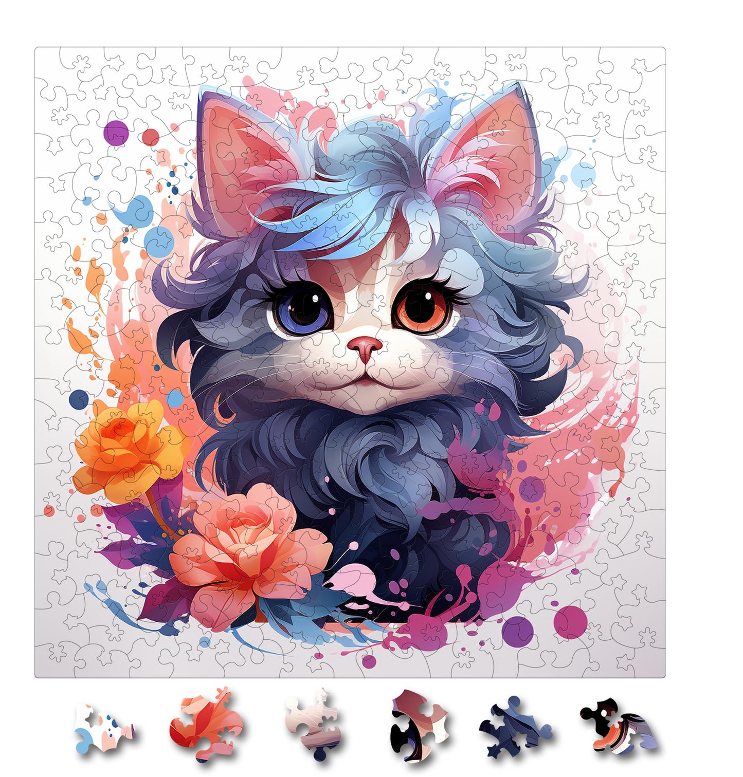 Puzzle cu Pisici - Thai Lilac 4 - 200 piese - 30 x 30 cm