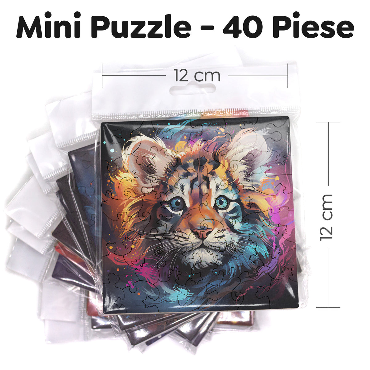 Puzzle cu Animale - Baby Tiger 8