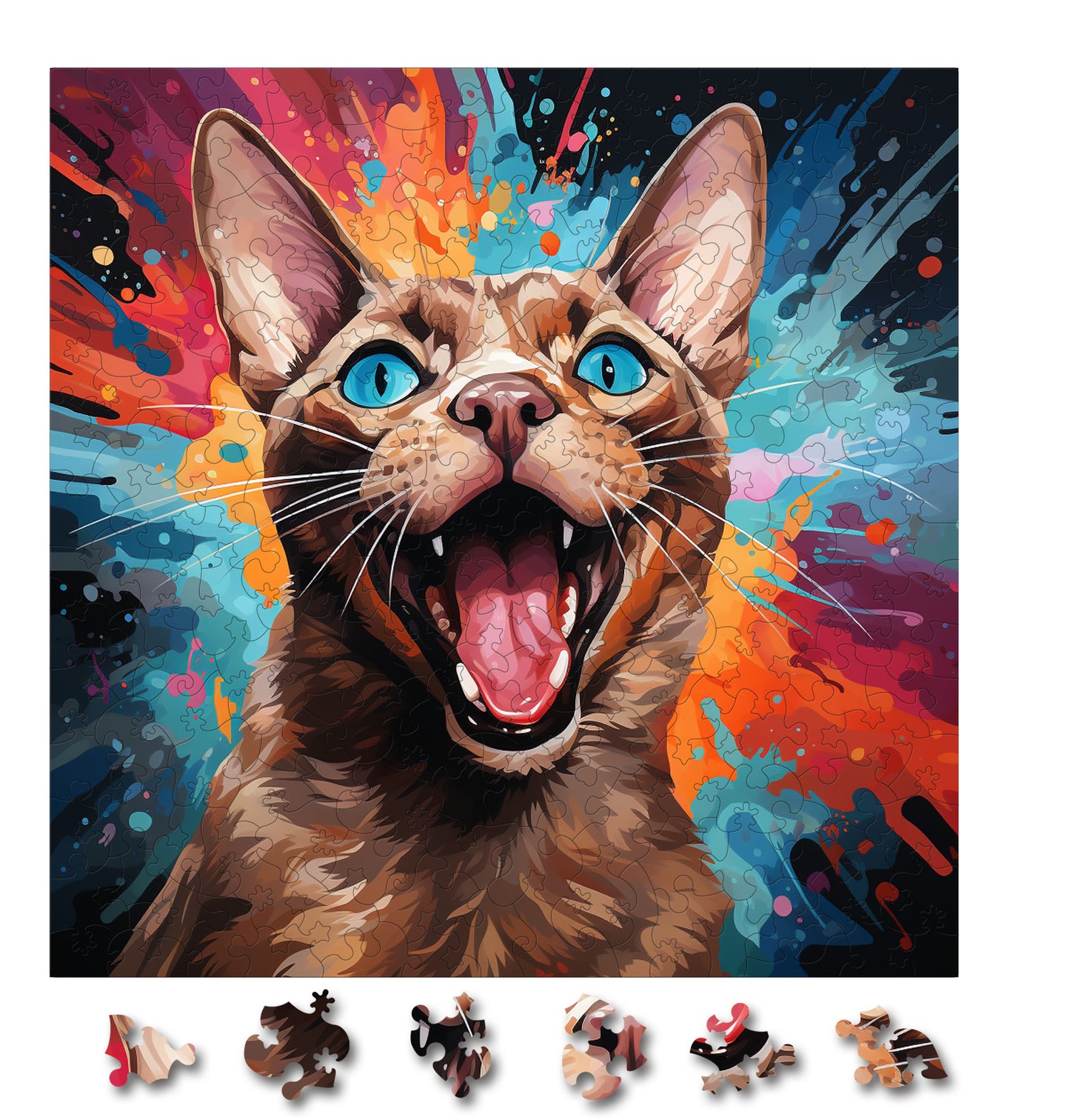 Puzzle cu Pisici - Tonkinese 1 - 200 piese - 30 x 30 cm
