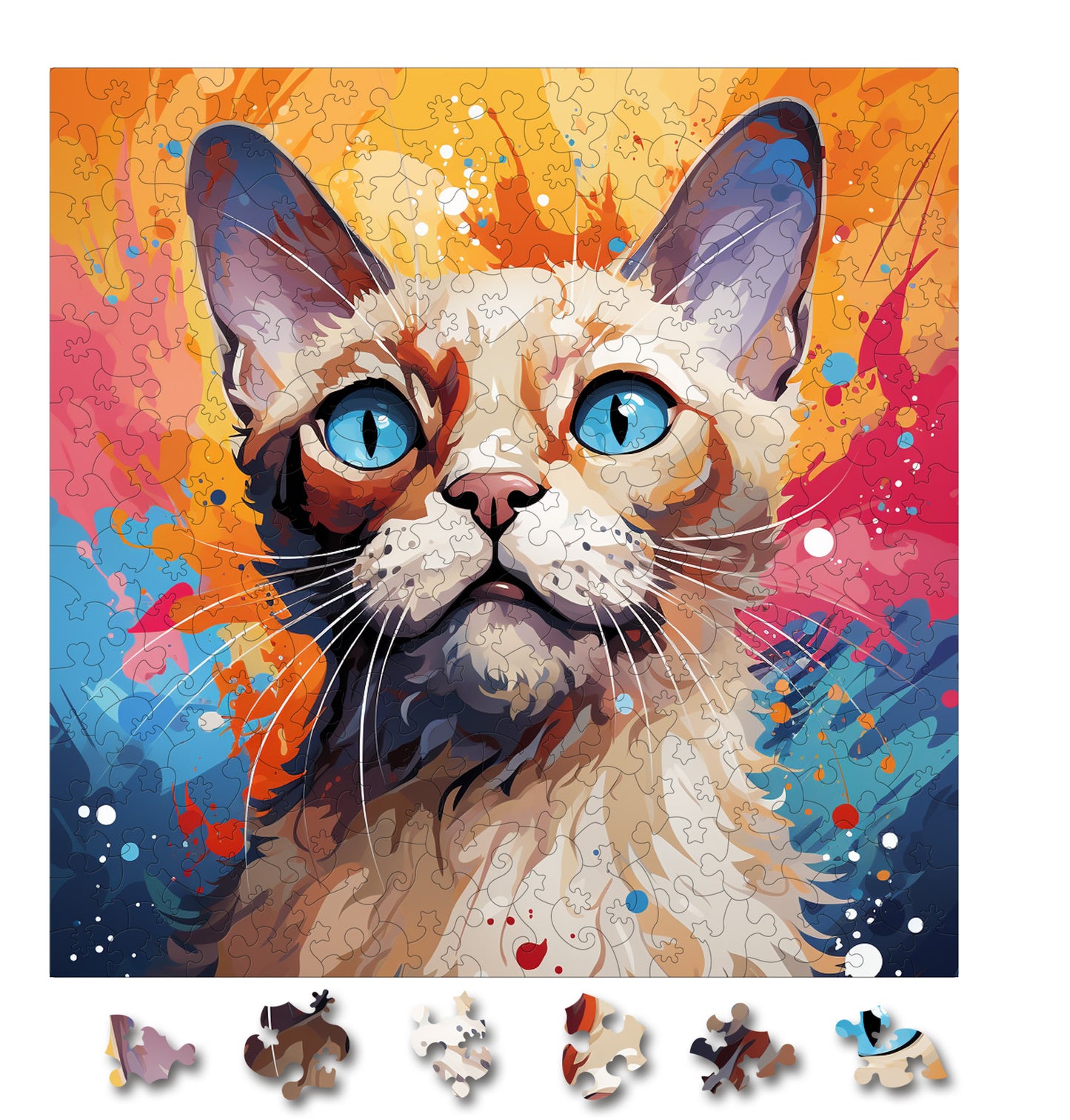 Puzzle cu Pisici - Tonkinese 2 - 200 piese - 30 x 30 cm