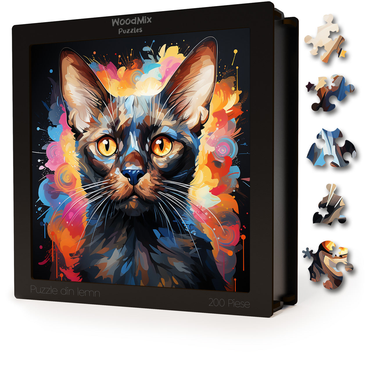 Puzzle cu Pisici - Tonkinese 3 - 200 piese - 30 x 30 cm