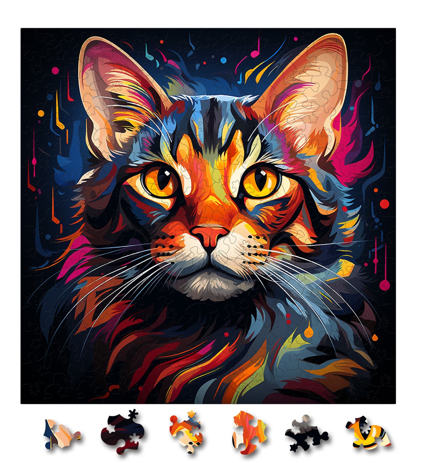 Puzzle cu Pisici - Toyger 2 - 200 piese - 30 x 30 cm