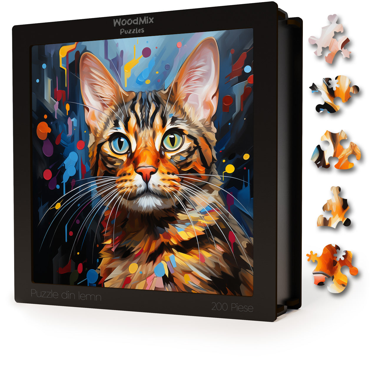 Puzzle cu Pisici - Toyger 3 - 200 piese - 30 x 30 cm