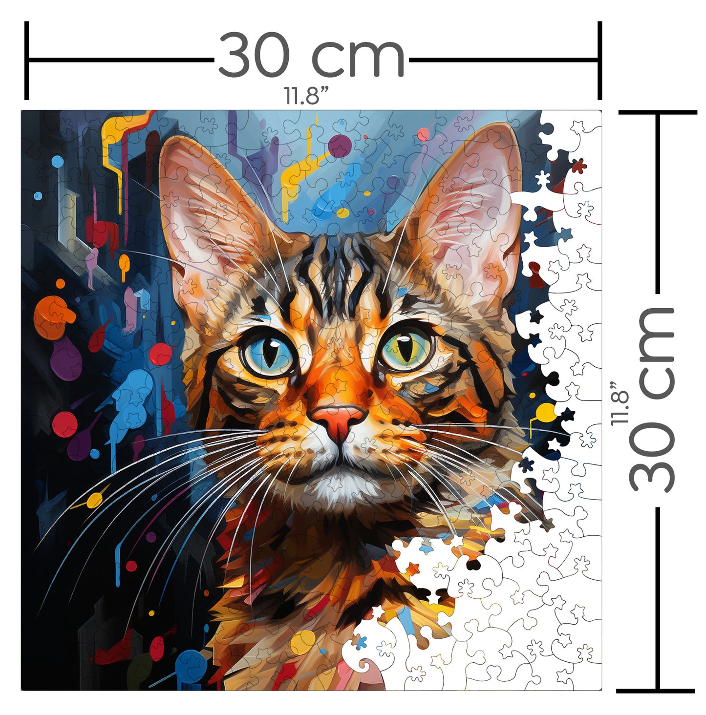 Puzzle cu Pisici - Toyger 3 - 200 piese - 30 x 30 cm