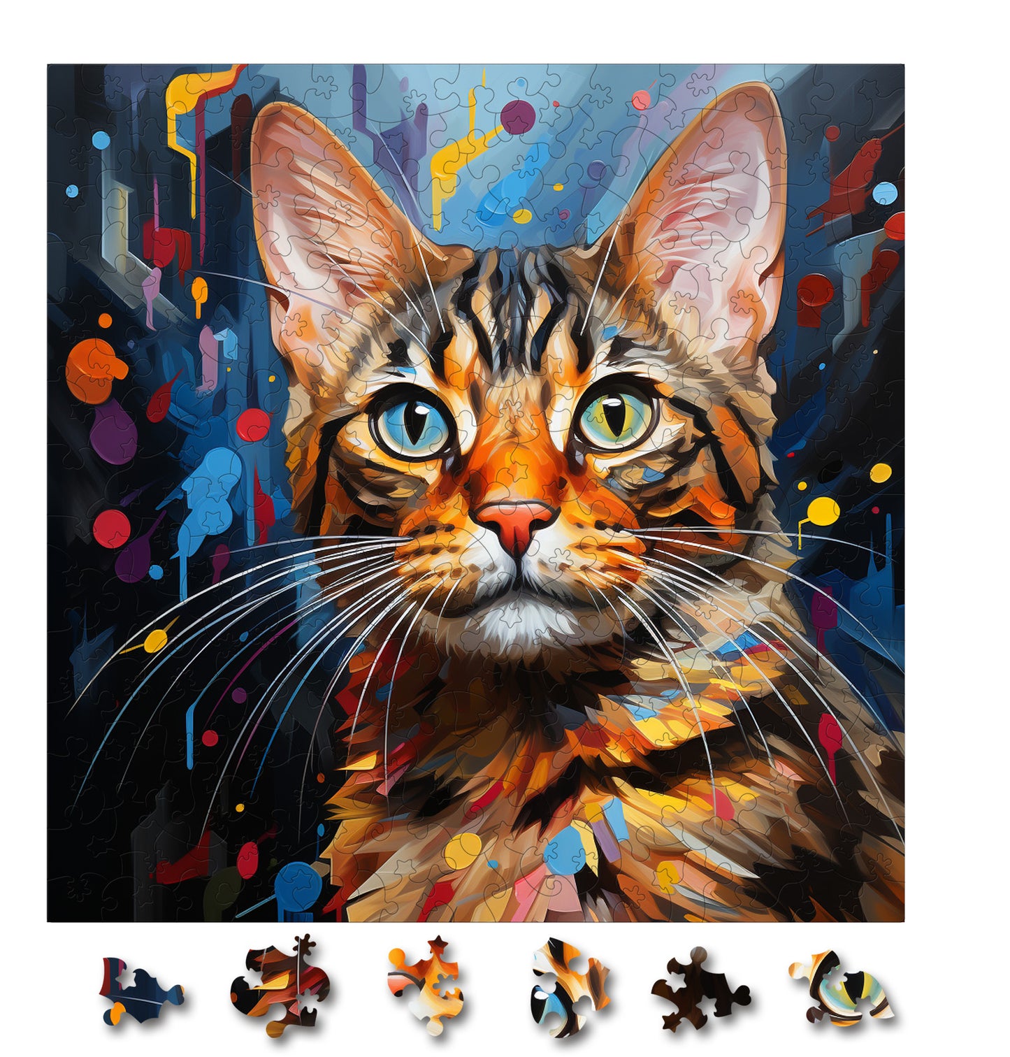 Puzzle cu Pisici - Toyger 3 - 200 piese - 30 x 30 cm