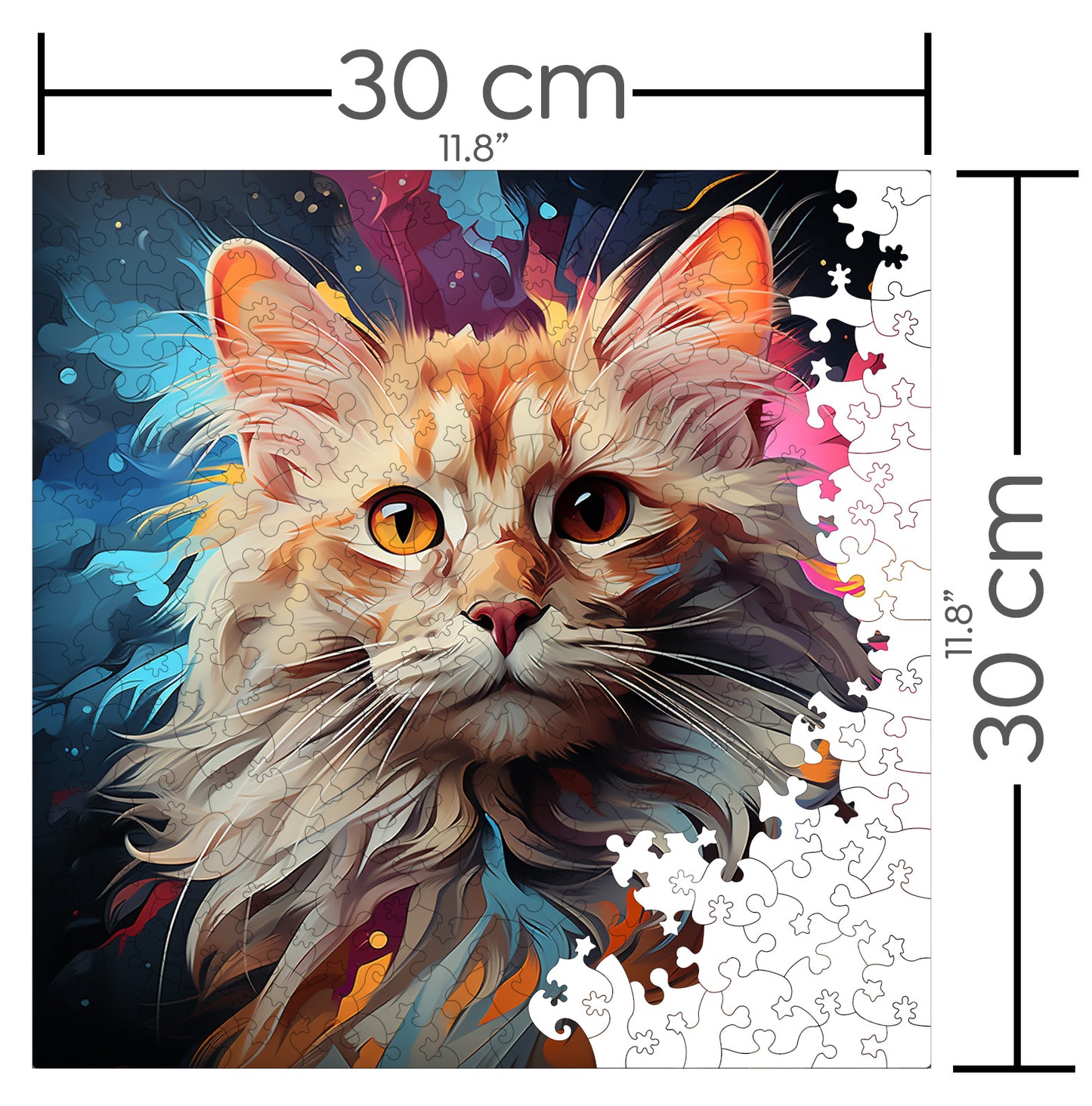 Puzzle cu Pisici - Turkish Angora 2 - 200 piese - 30 x 30 cm