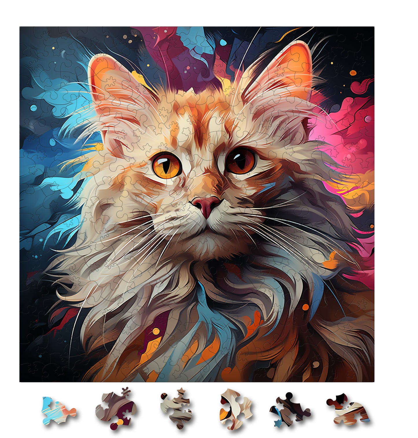 Puzzle cu Pisici - Turkish Angora 2 - 200 piese - 30 x 30 cm