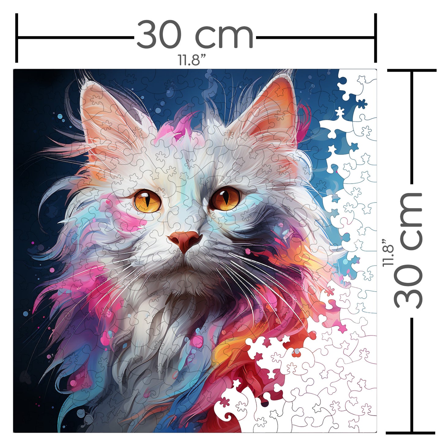 Puzzle cu Pisici - Turkish Angora 3 - 200 piese - 30 x 30 cm