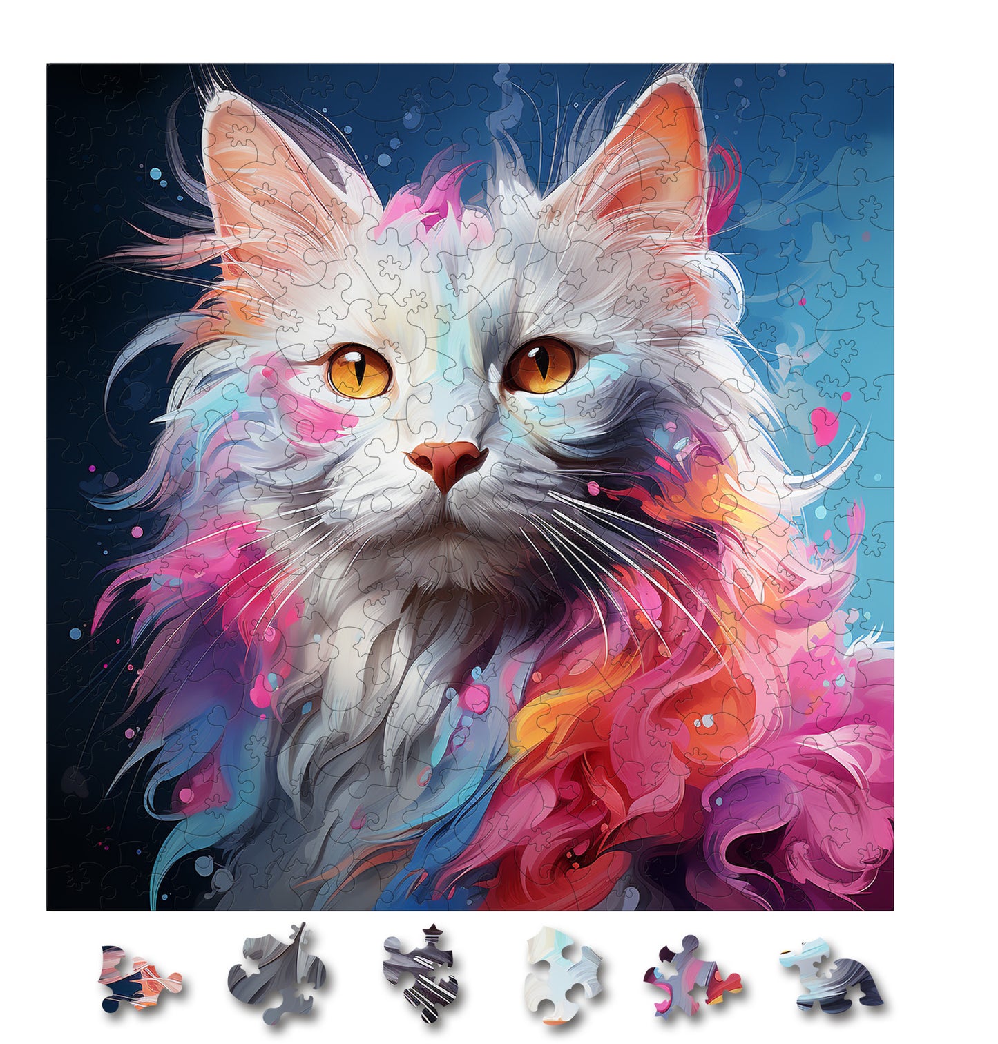Puzzle cu Pisici - Turkish Angora 3 - 200 piese - 30 x 30 cm