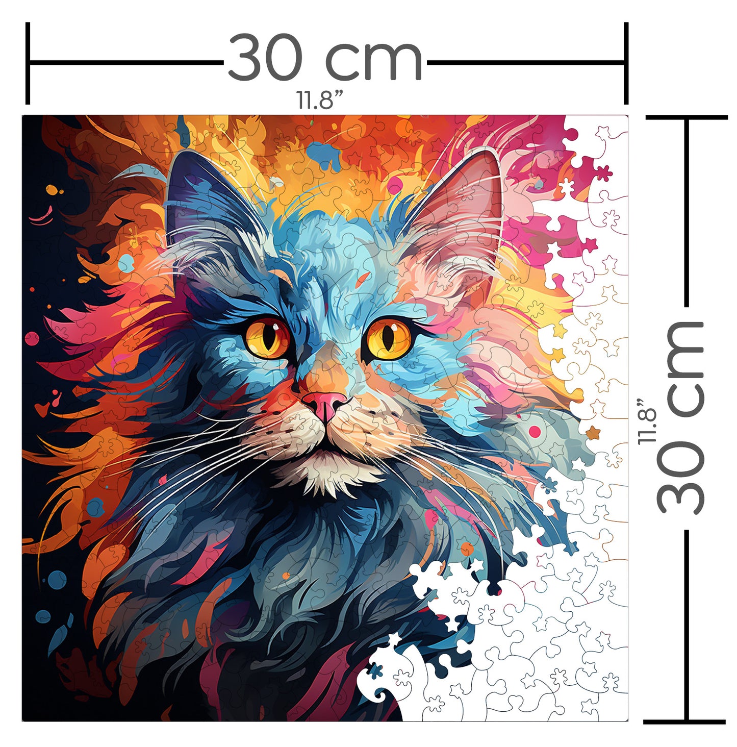 Puzzle cu Pisici - Turkish Angora 5 - 200 piese - 30 x 30 cm