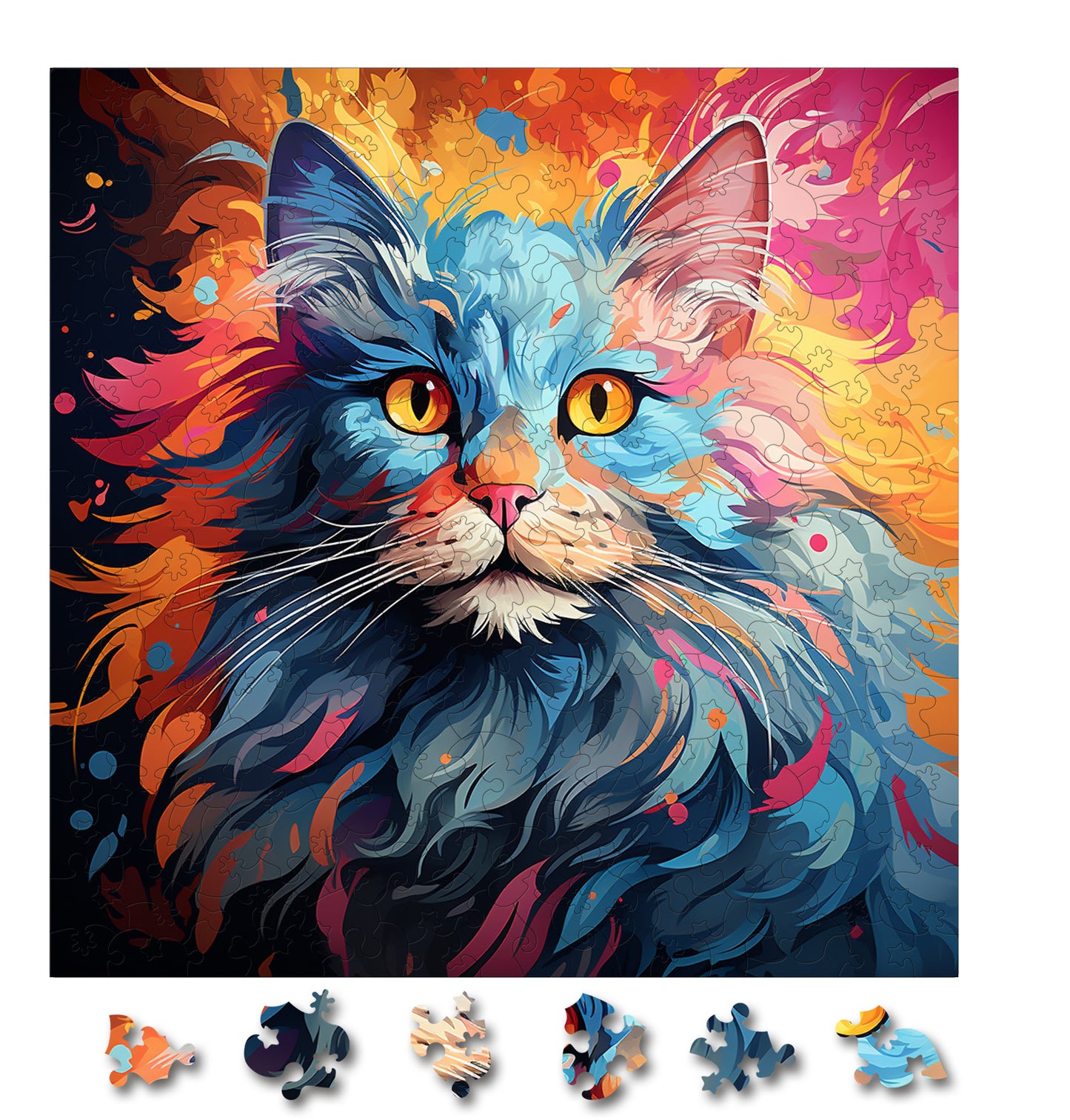 Puzzle cu Pisici - Turkish Angora 5 - 200 piese - 30 x 30 cm