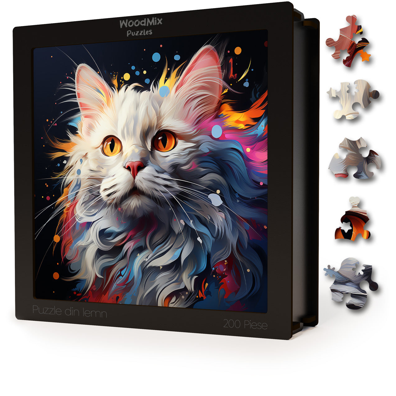 Puzzle cu Pisici - Turkish Angora 7 - 200 piese - 30 x 30 cm