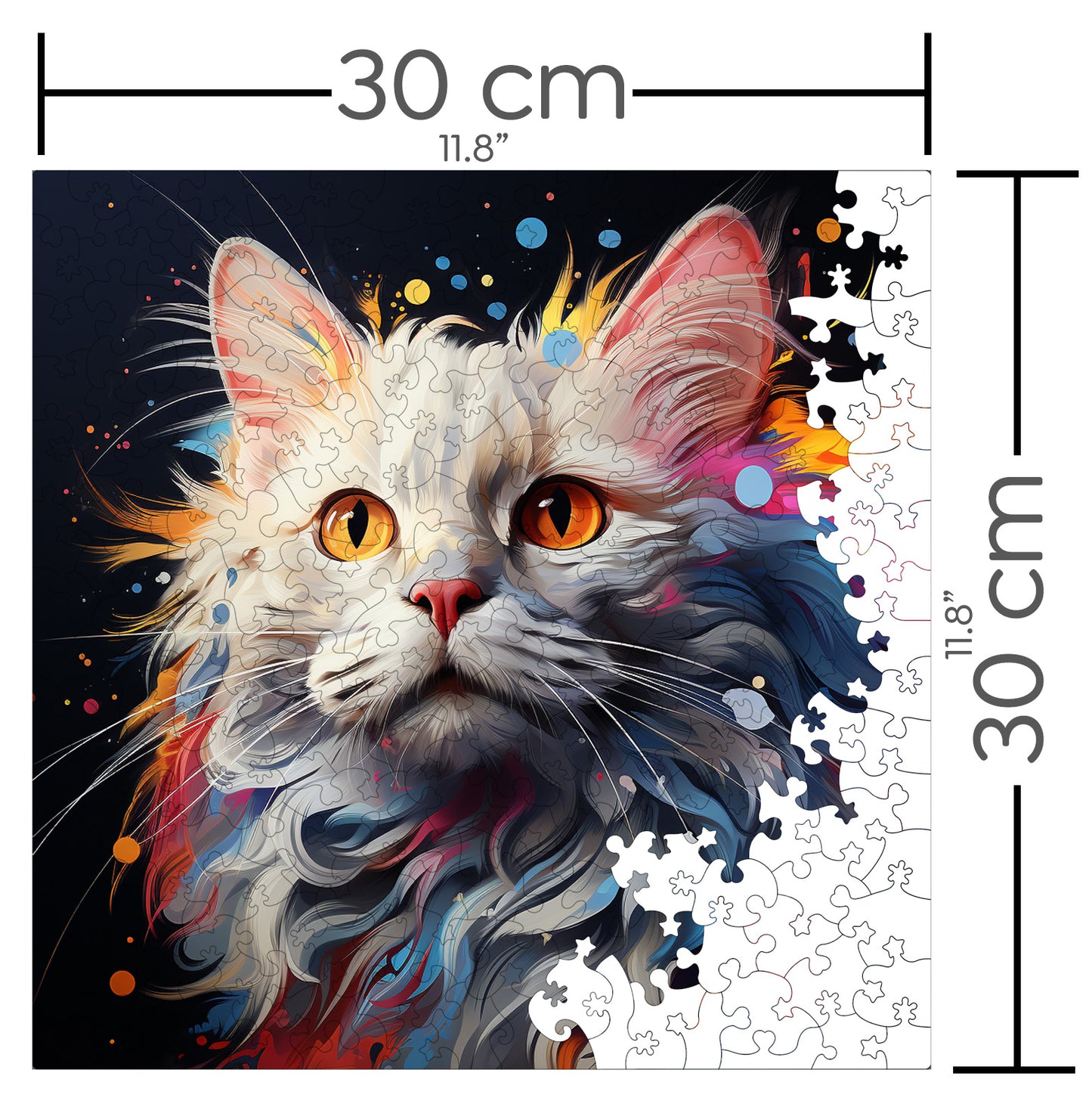 Puzzle cu Pisici - Turkish Angora 7 - 200 piese - 30 x 30 cm
